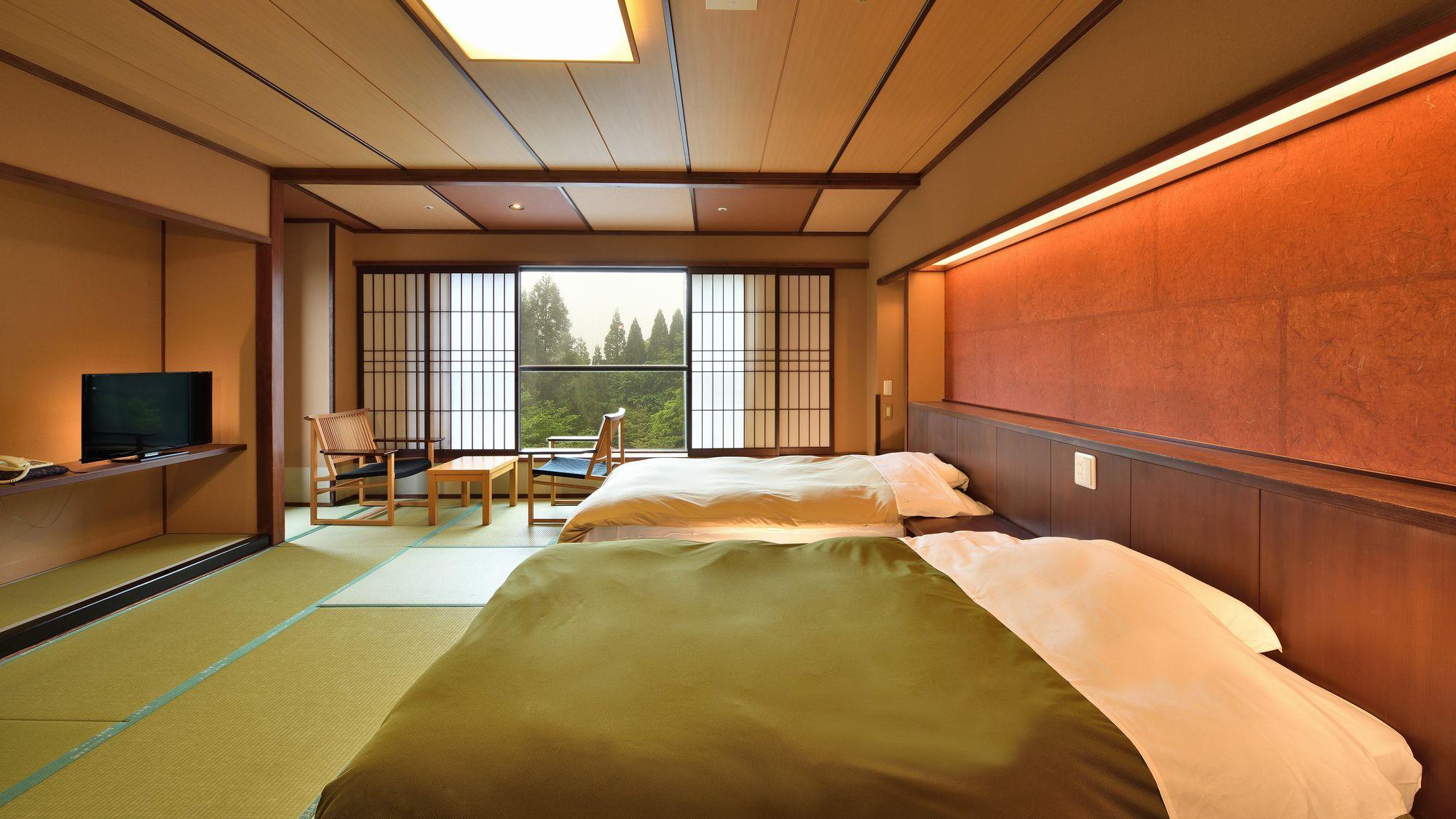 Japanese, Style, Modern, Standard, Twin Beds, Mountain View