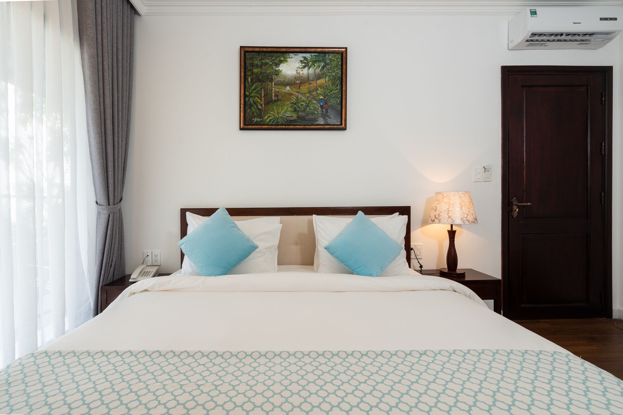 غرفة عائلية بسريرين مزدوجين بإطلالة على البحر، Hoang Ngoc Beach Resort 4/10