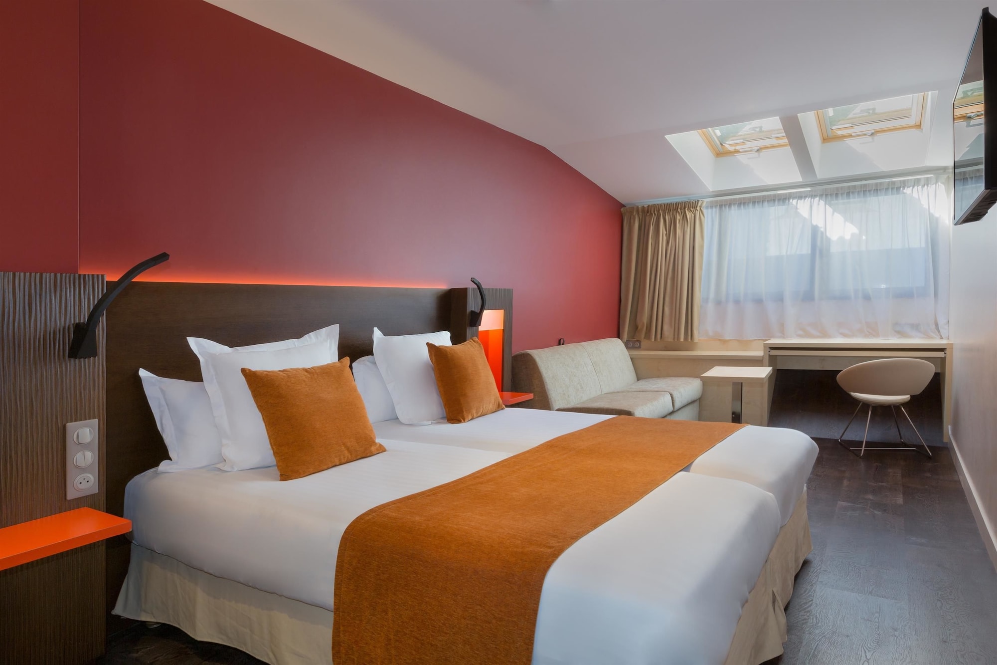 غرفة ديلوكس بسريرين منفصلين، Best Western Seine West Hotel 3/10
