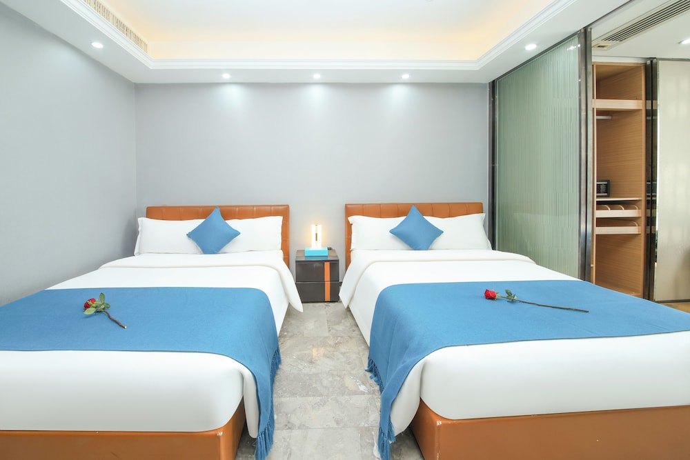 غرفة ديلوكس ثلاثية بإطلالة على المدينة، Yimimi Hotel Apartment (Guangzhou Beijing Road Jiedeng Duhui) 4/10