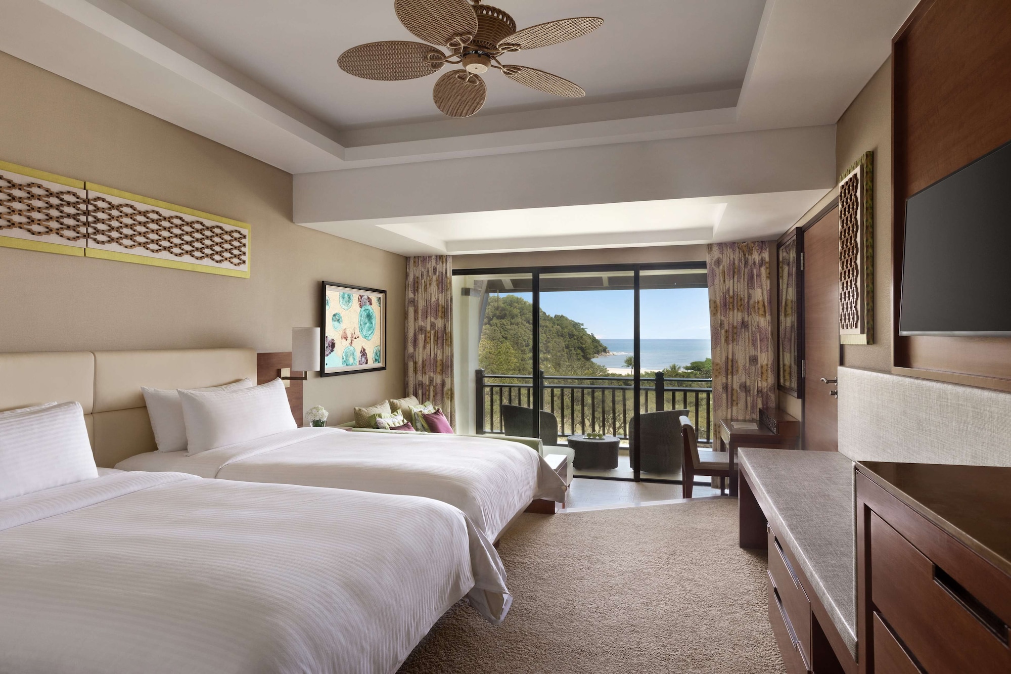 Garden, Deluxe, Twin Beds, Sea View