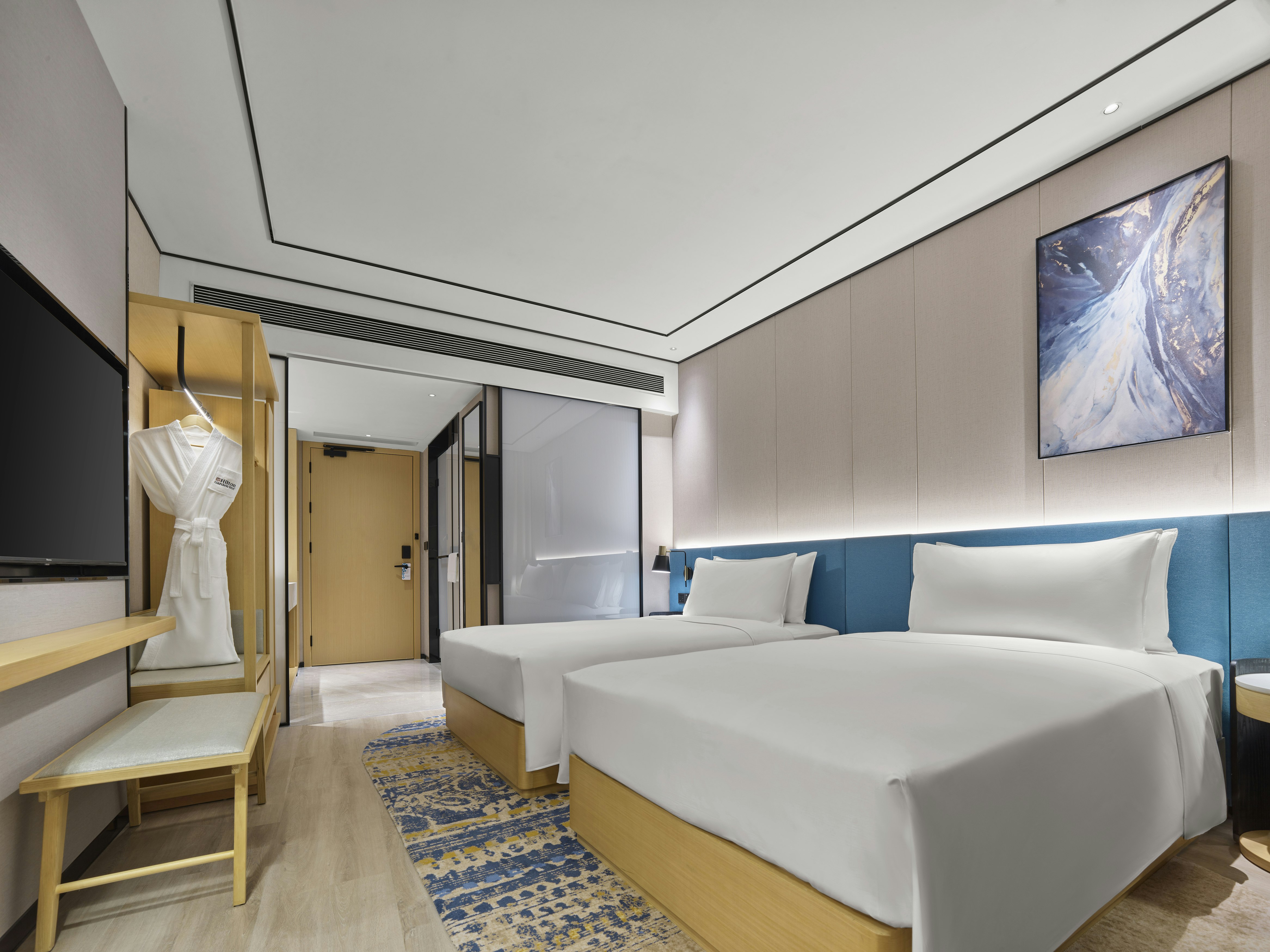 غرفة بسريرين منفصلين، Hilton Garden Inn Anshan Haicheng 6/7
