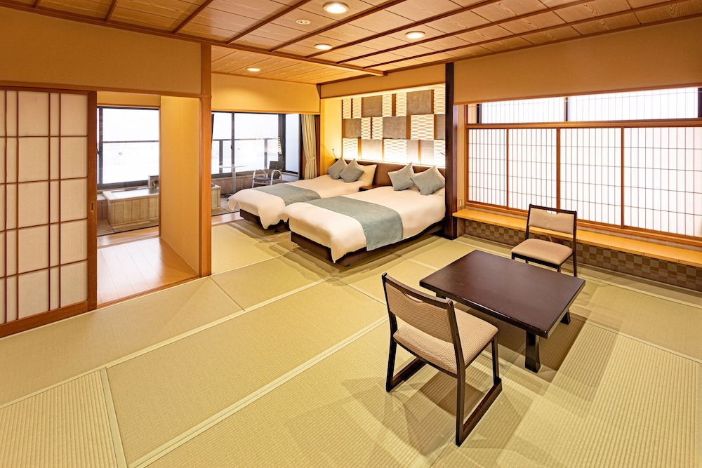 Japanese Western, Twin Beds, Outdoor Bath