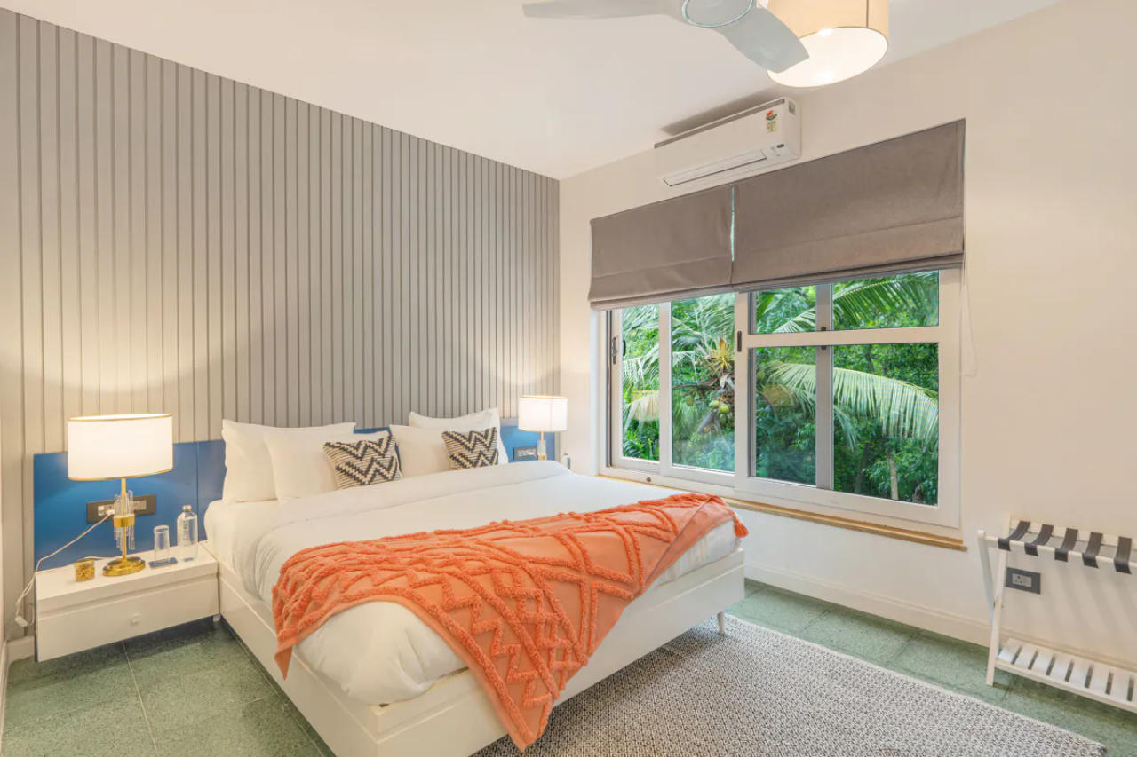 Room at ELIVAAS Casa Del Mar 4BHK Villa with Pool, Bars, TV Lounge, Gazebo & Terraces, Goa, ANJUNA - GOA