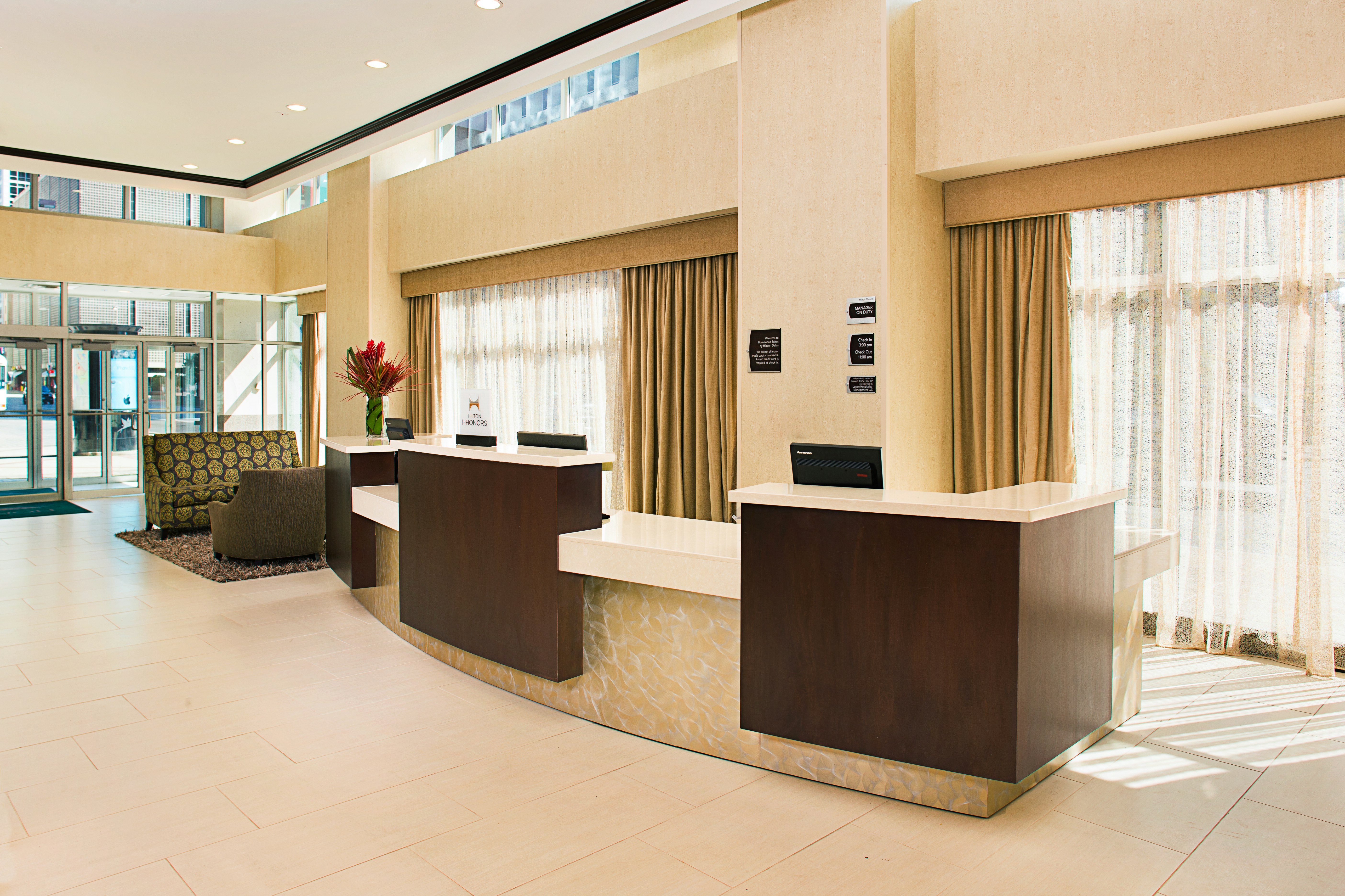 Lobby at Homewood Suites by Hilton Dallas Downtown, TX, DALLAS - TX