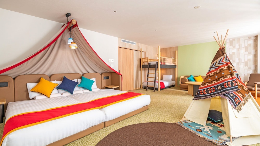 Kids, Deluxe, 1 Double and 1 Single Bed, Bunk Bed, Yukemuri View