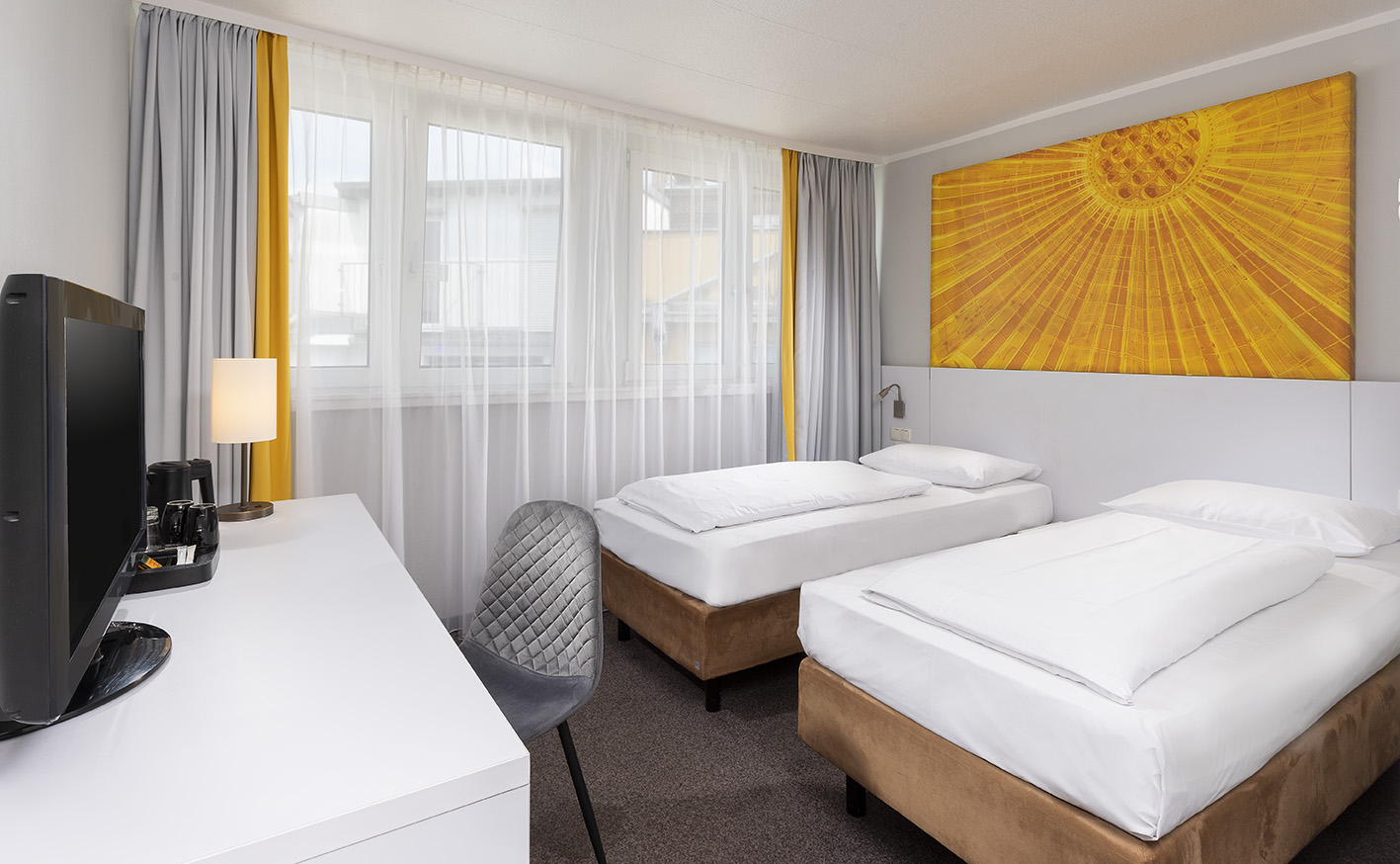 غرفة قياسية بسرير مزدوج أو سريرين منفصلين، Wyndham Garden Dusseldorf City Centre Konigsallee 2/3