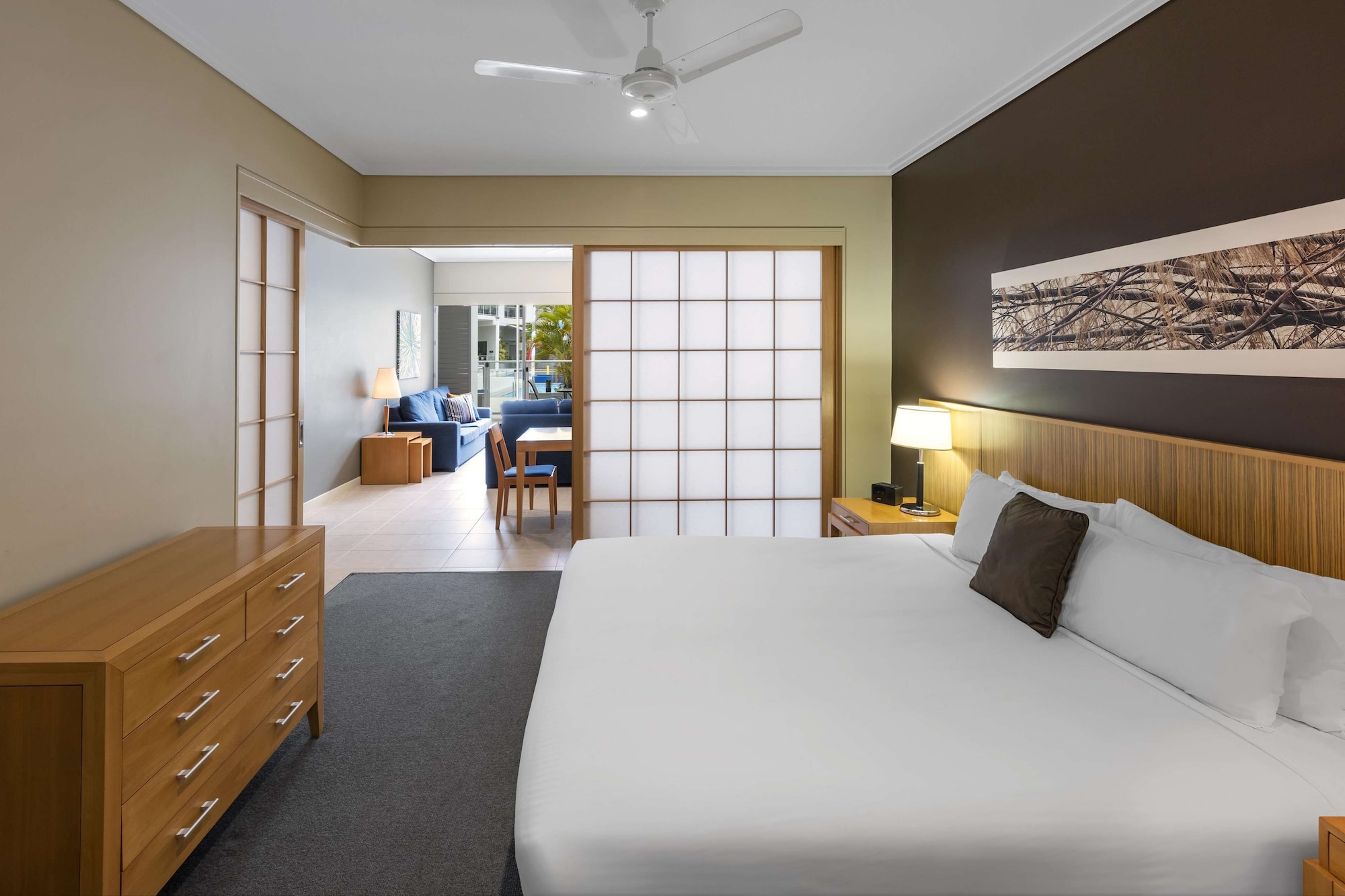 شقة بسرير كينج وسريرين منفصلين وسرير كوين بإطلالة على المسبح بـ3 غرف نوم، Oaks Hervey Bay Resort and Spa 2/4