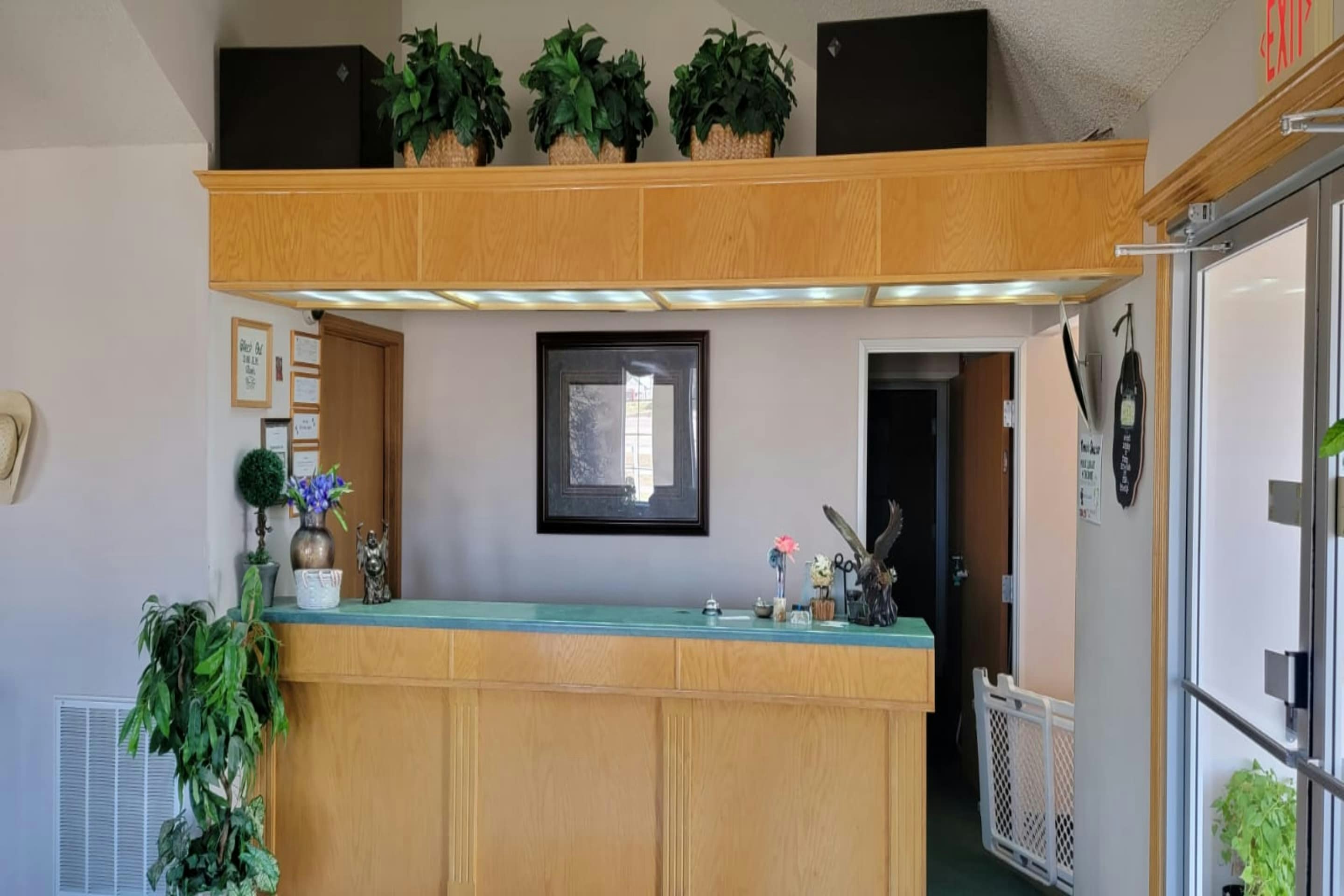 Lobby at HomeTown Inn By OYO Texhoma, OK, Texhoma