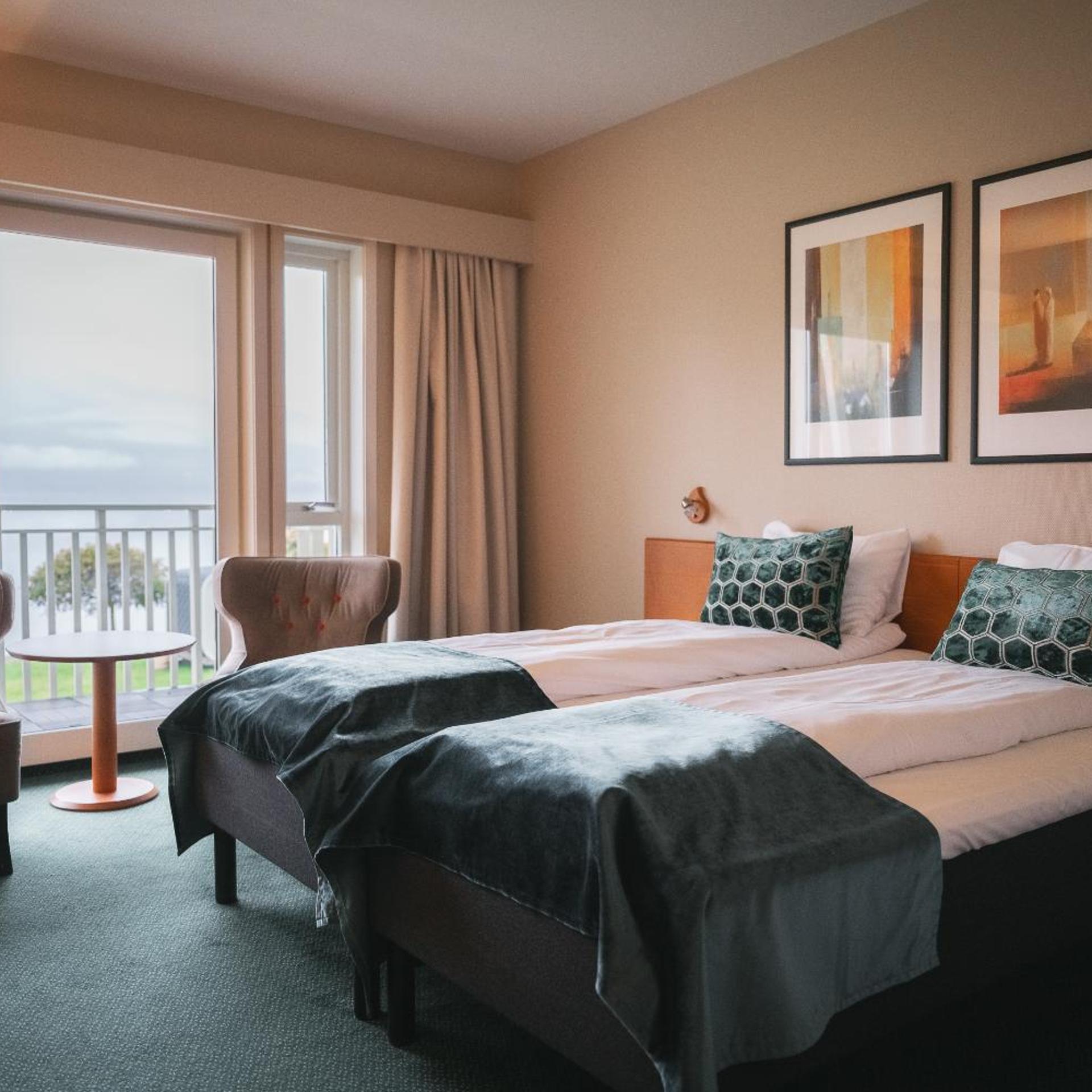 Room, Double or Twin Bed, Fjord View