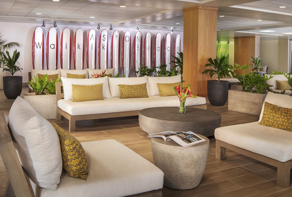 Lobby at The Twin Fin Hotel, HONOLULU - HI