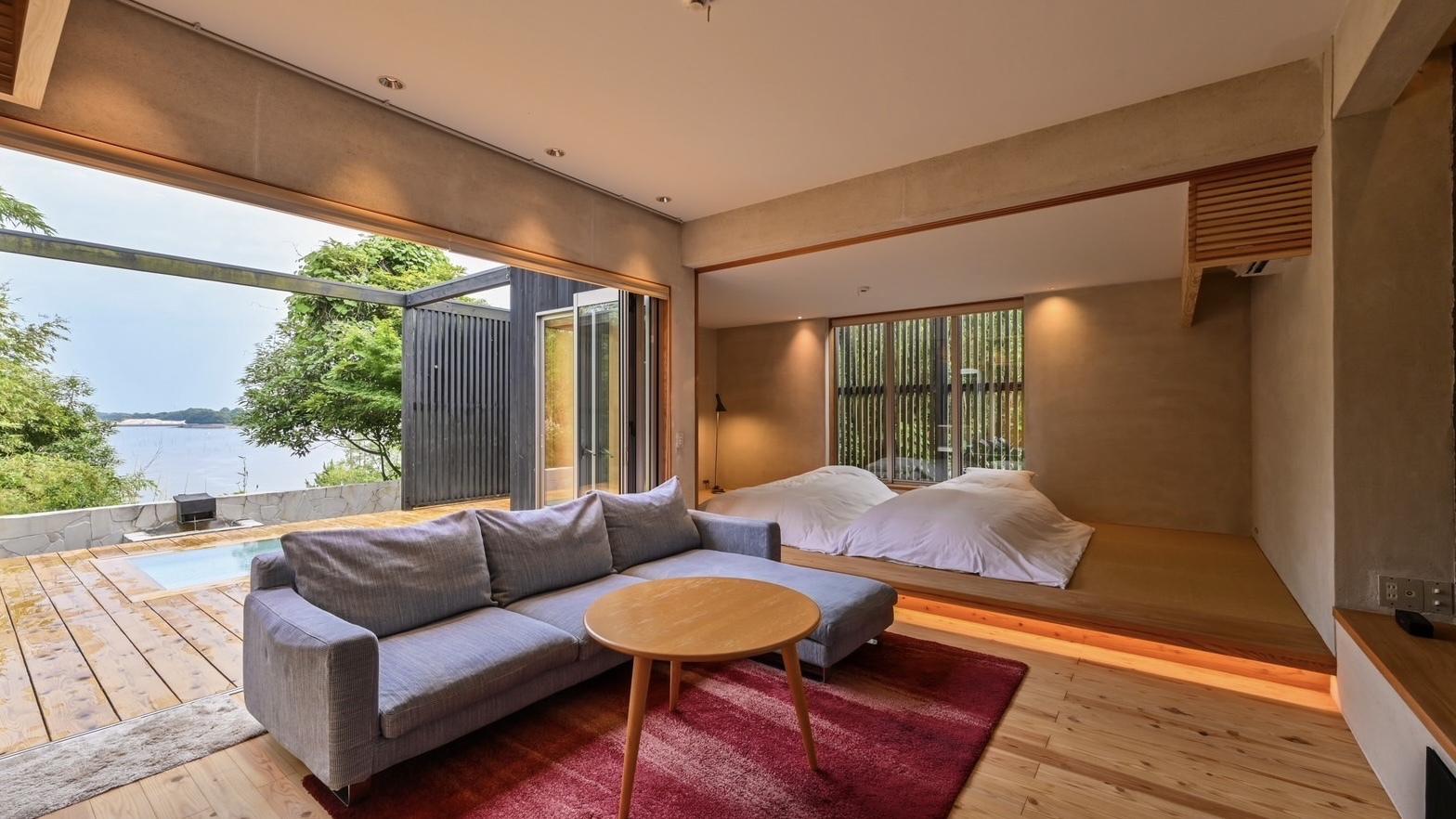 Semi Western, Style, Cottage, Suite, Ocean View, Outdoor Bath