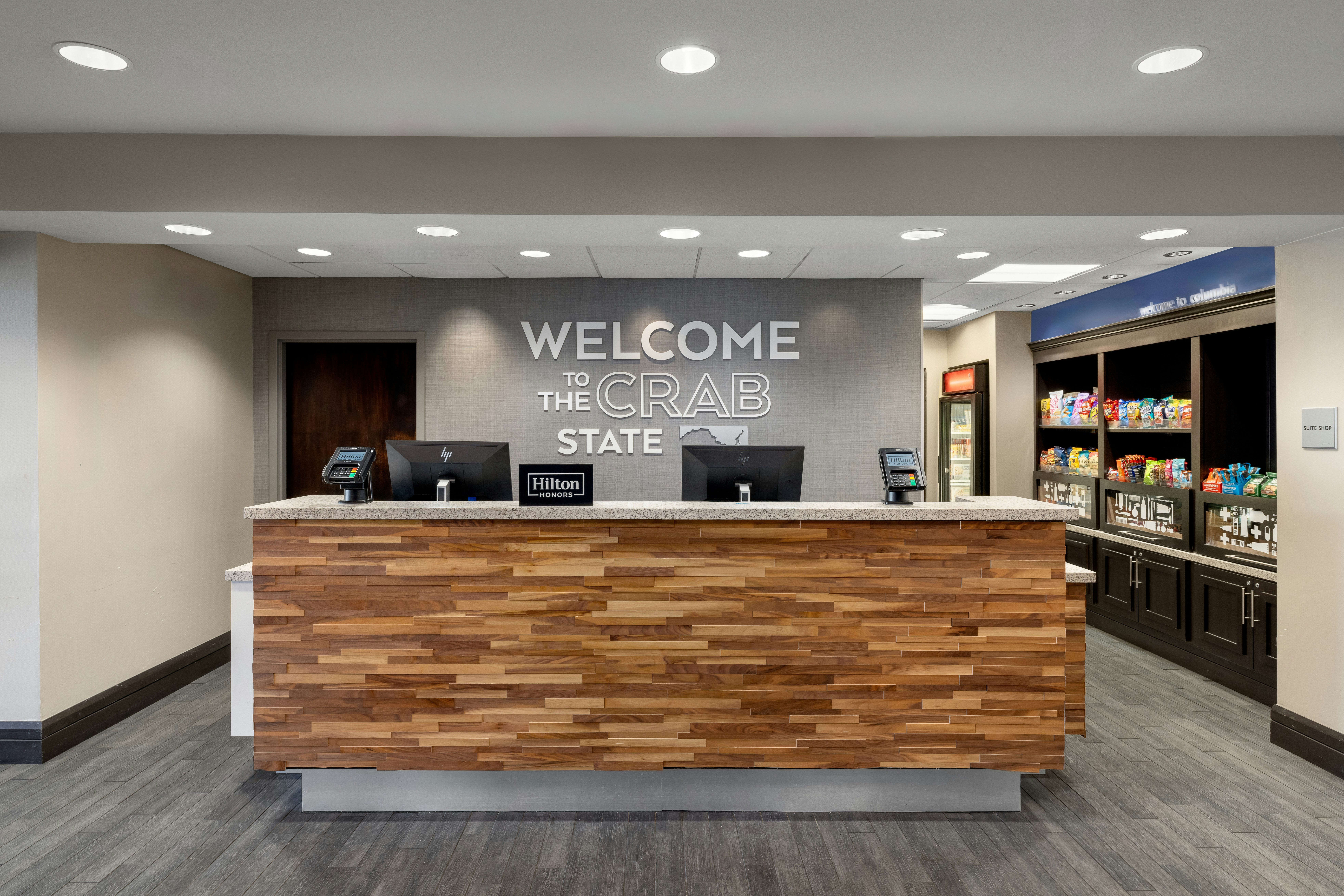 Lobby at Hampton Inn & Suites Columbia South Fort Meade Area, COLUMBIA - MD