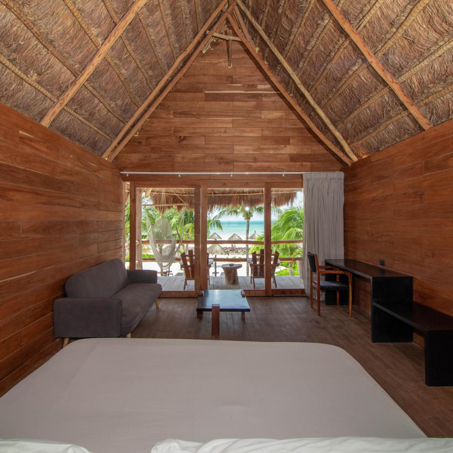 بنغل بإطلالة على البحر، Blue Holbox Hotel 9/10