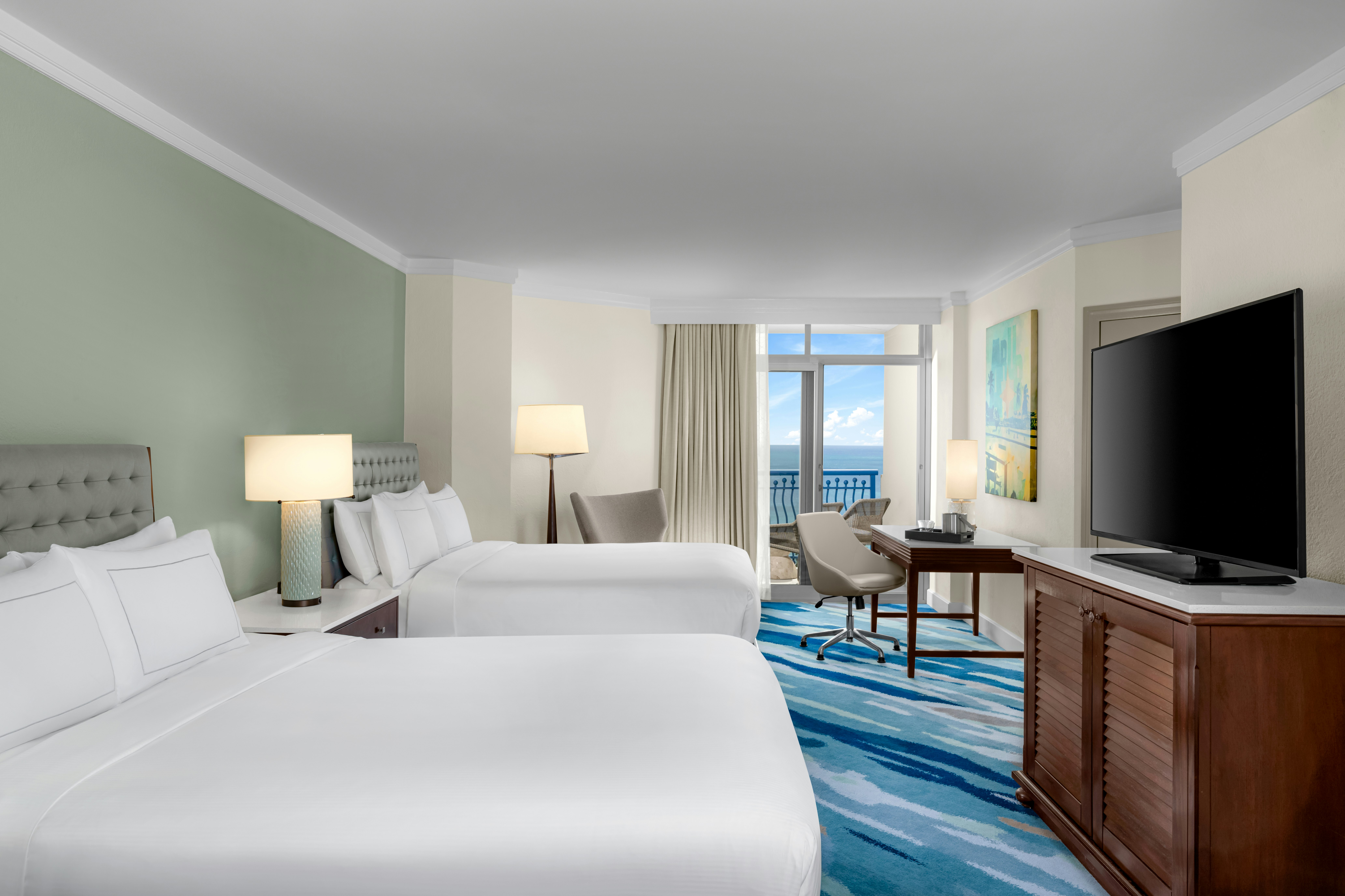 Room, 2 Queen Beds, Ocean View, Aruba Tower