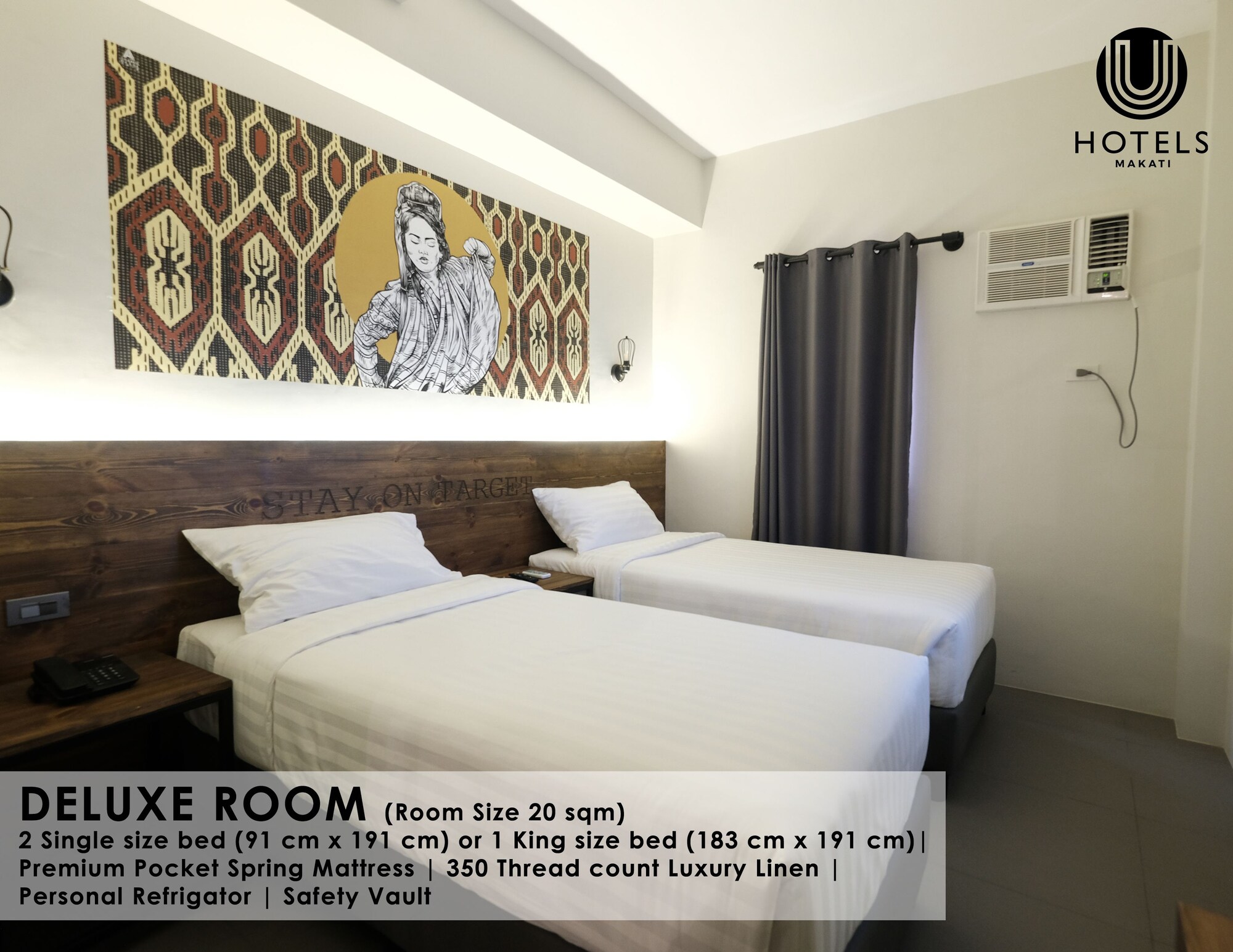 غرفة ديلوكس بسريرين منفصلين، U Hotels Makati 7/10