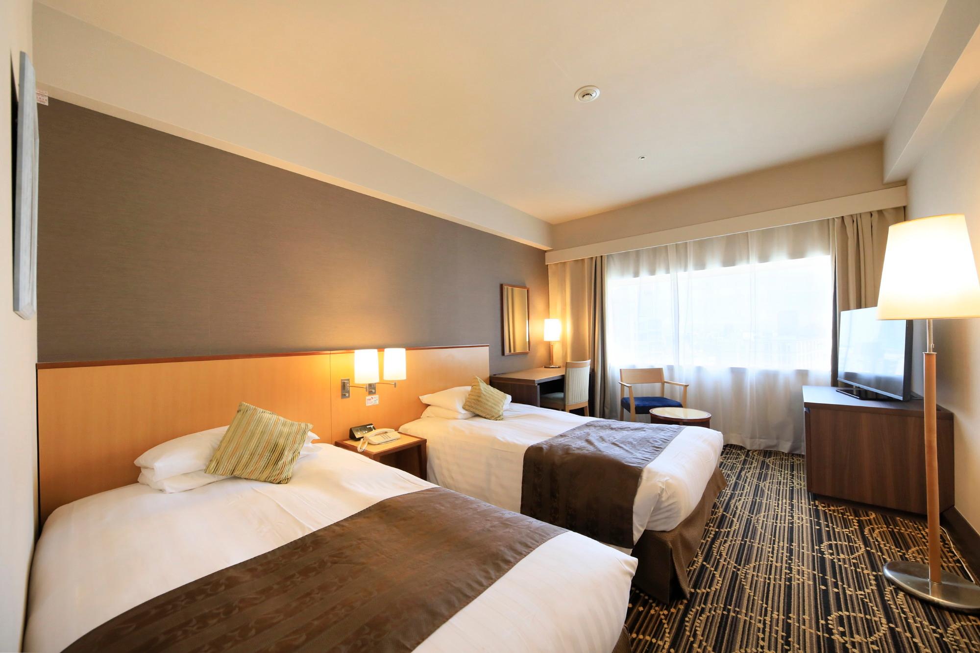 Standard, Twin Beds, Night View