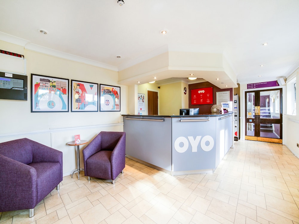 Lobby at OYO Lakeside Haydock Hotel, St Helens, A580 East Lancs, Garswood Old Road, ST. HELENS