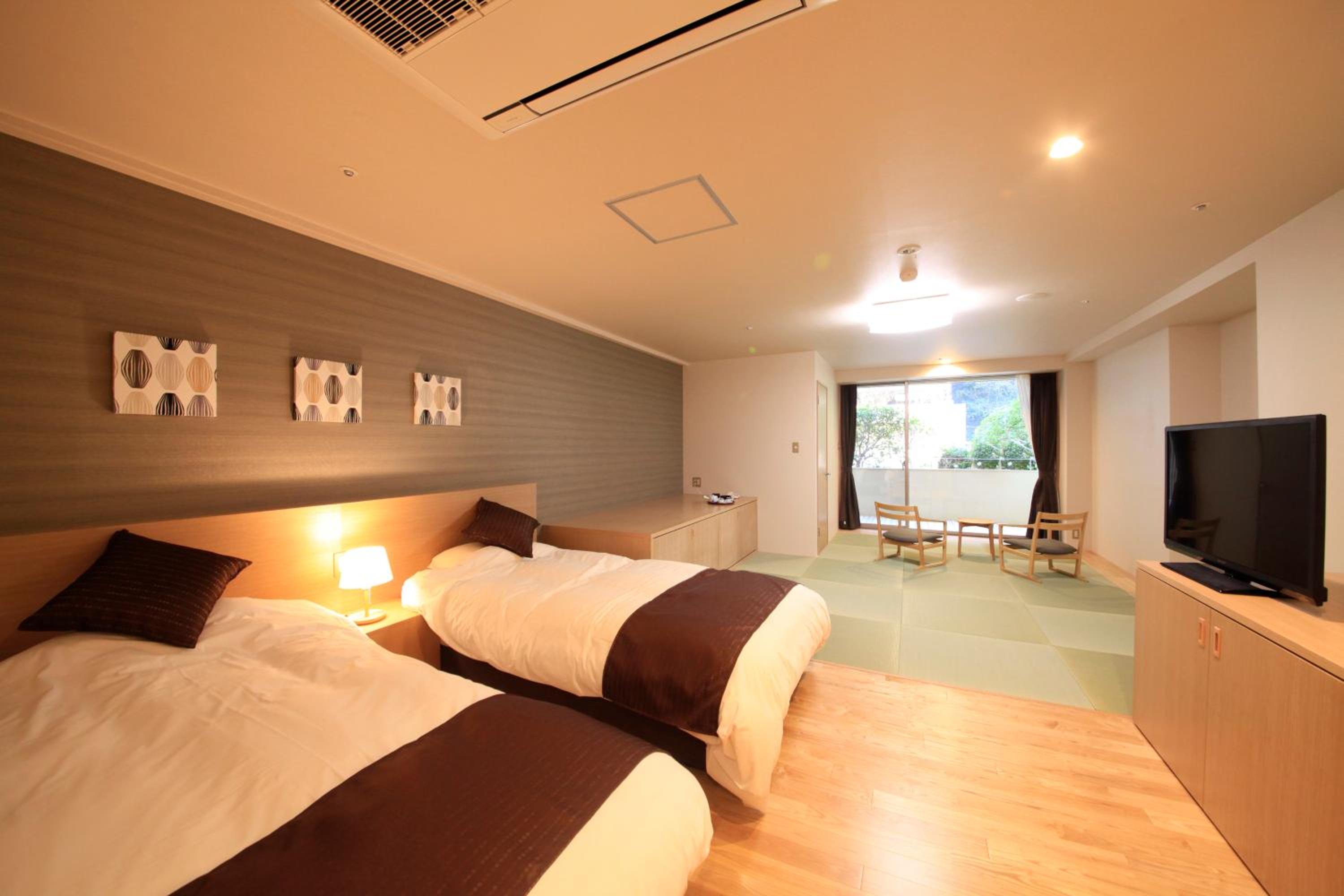 Deluxe, Twin Beds, River View, Outdoor Bath, Tatami