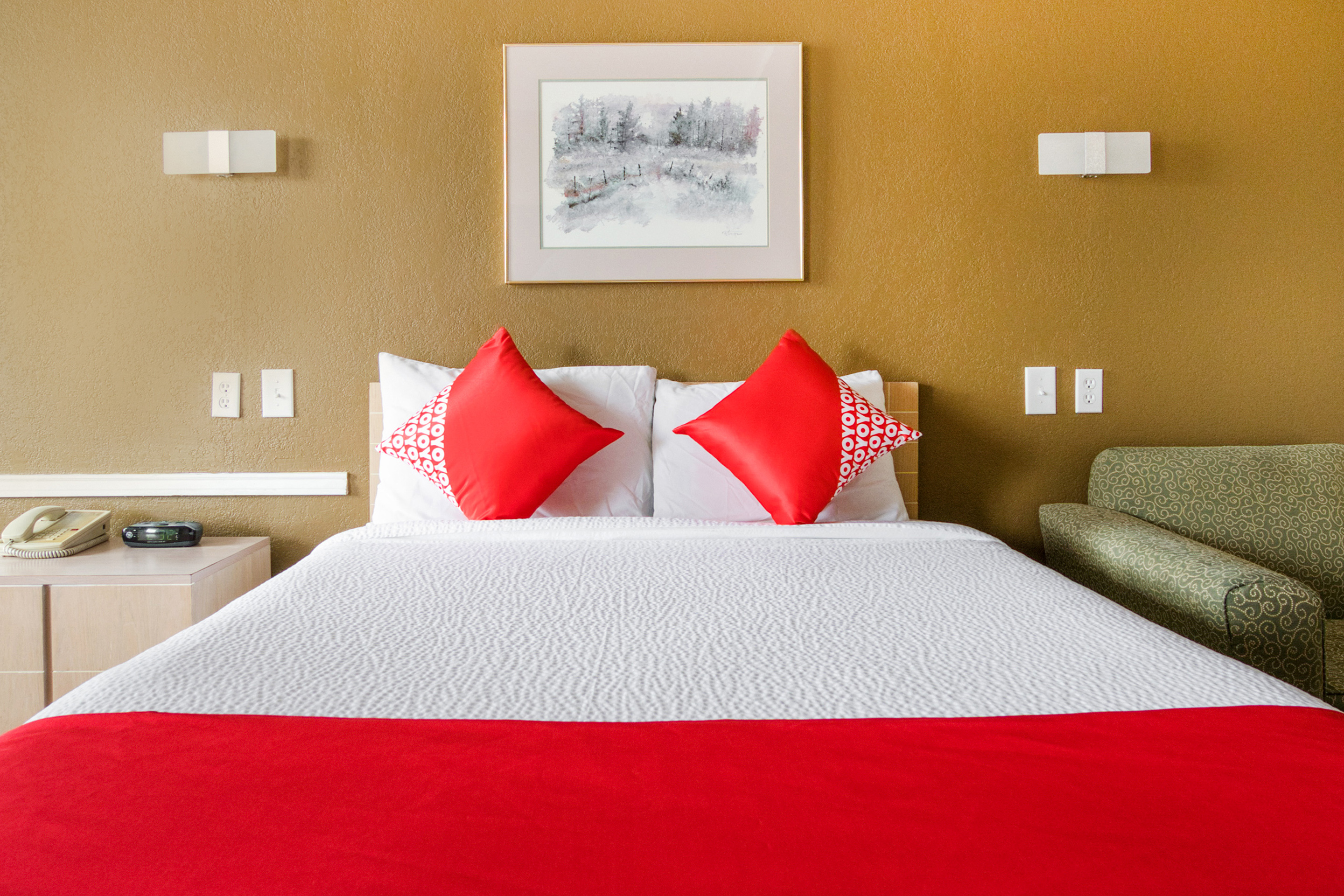 غرفة ديلوكس بسرير كوين، OYO Hotel Wichita Falls - Downtown 5/6