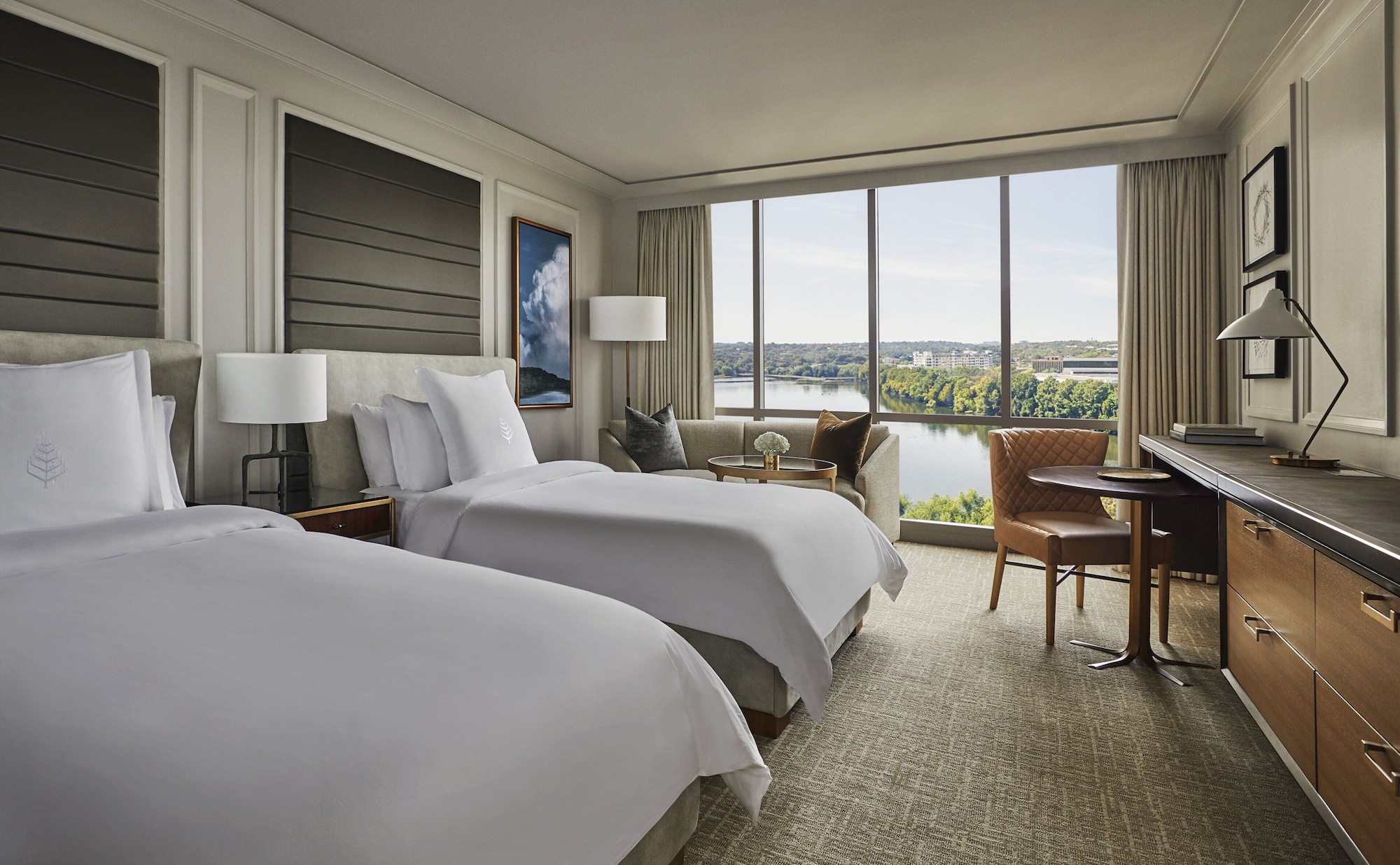 Room, 2 Double Beds, Lake Side