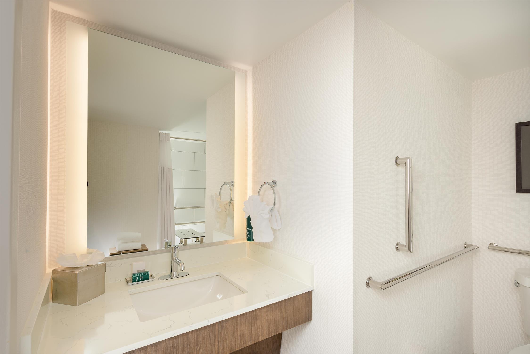 غرفة بسرير كينج بحوض استحمام لذوي الإعاقة، Doubletree By Hilton Hotel Jackson 7/7