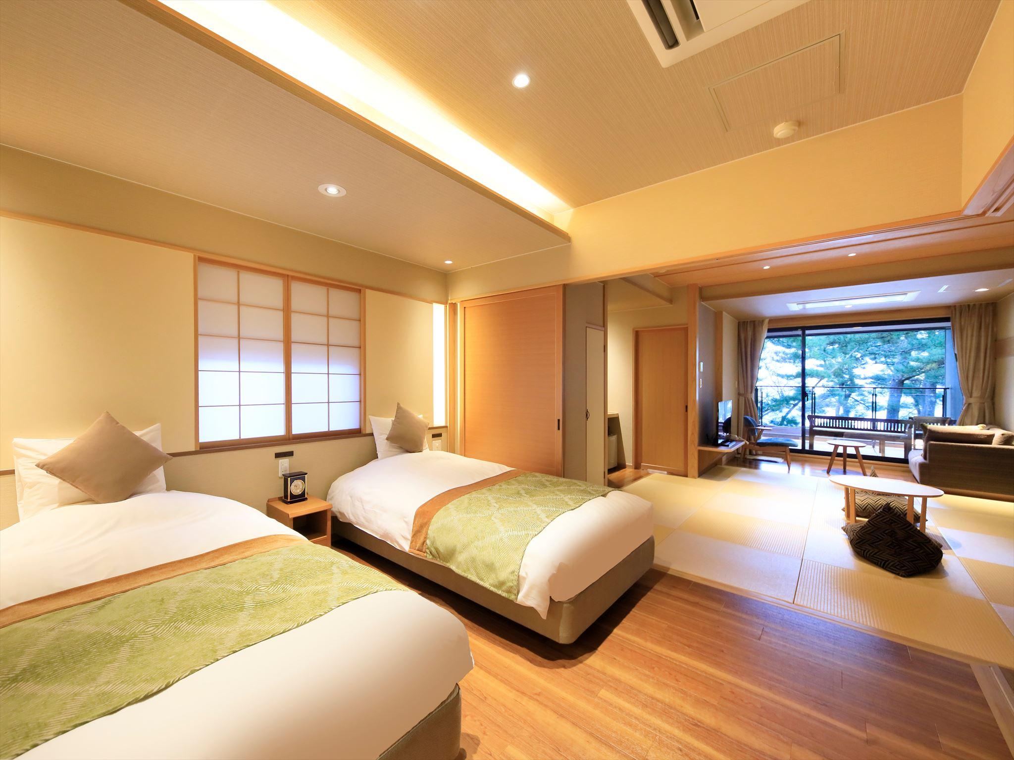Room, Twin Beds, 2 Futon Beds, Ocean View, Outdoor Bath, Tatami