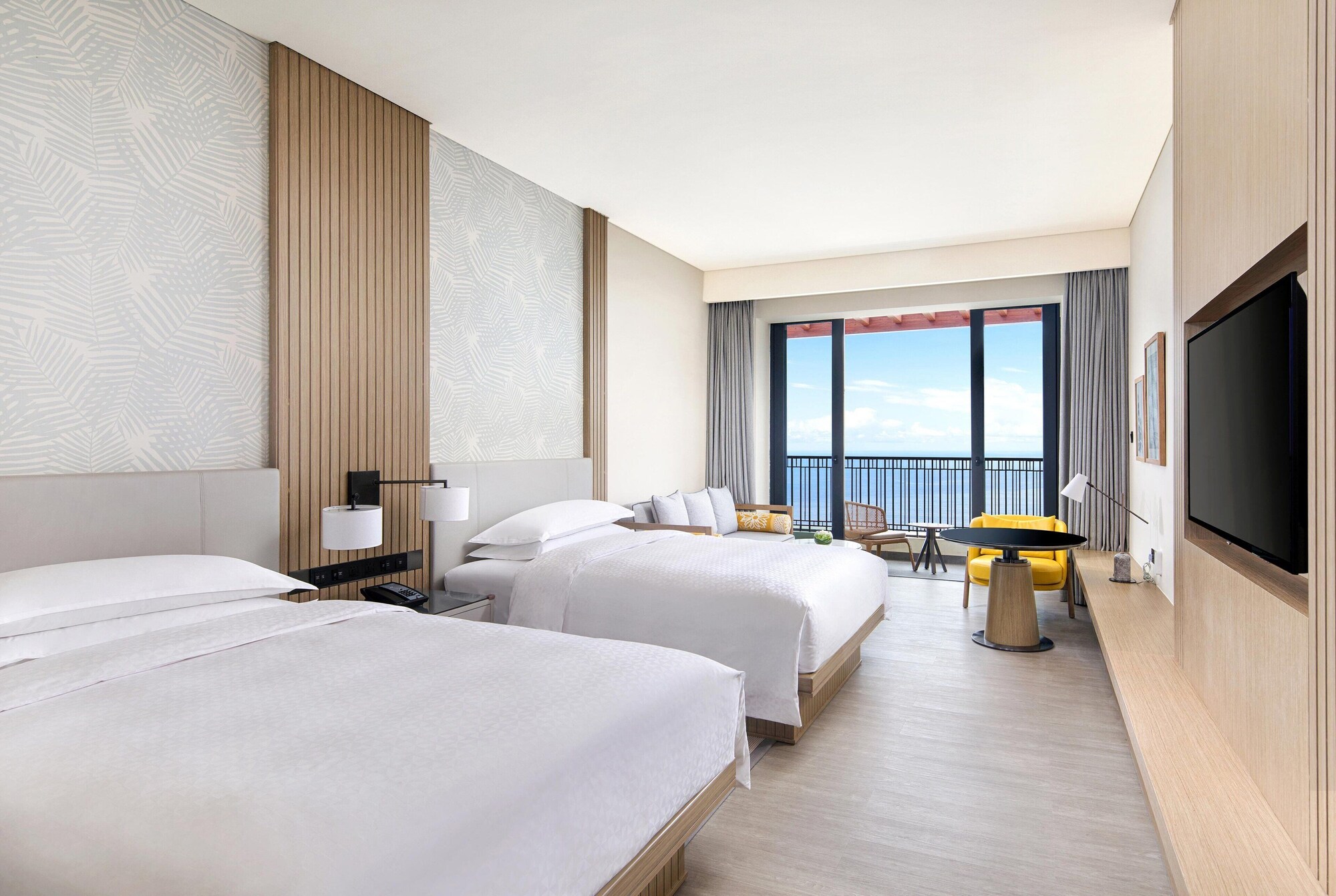 Room, 2 Double Beds, Partial Sea View, Balcony