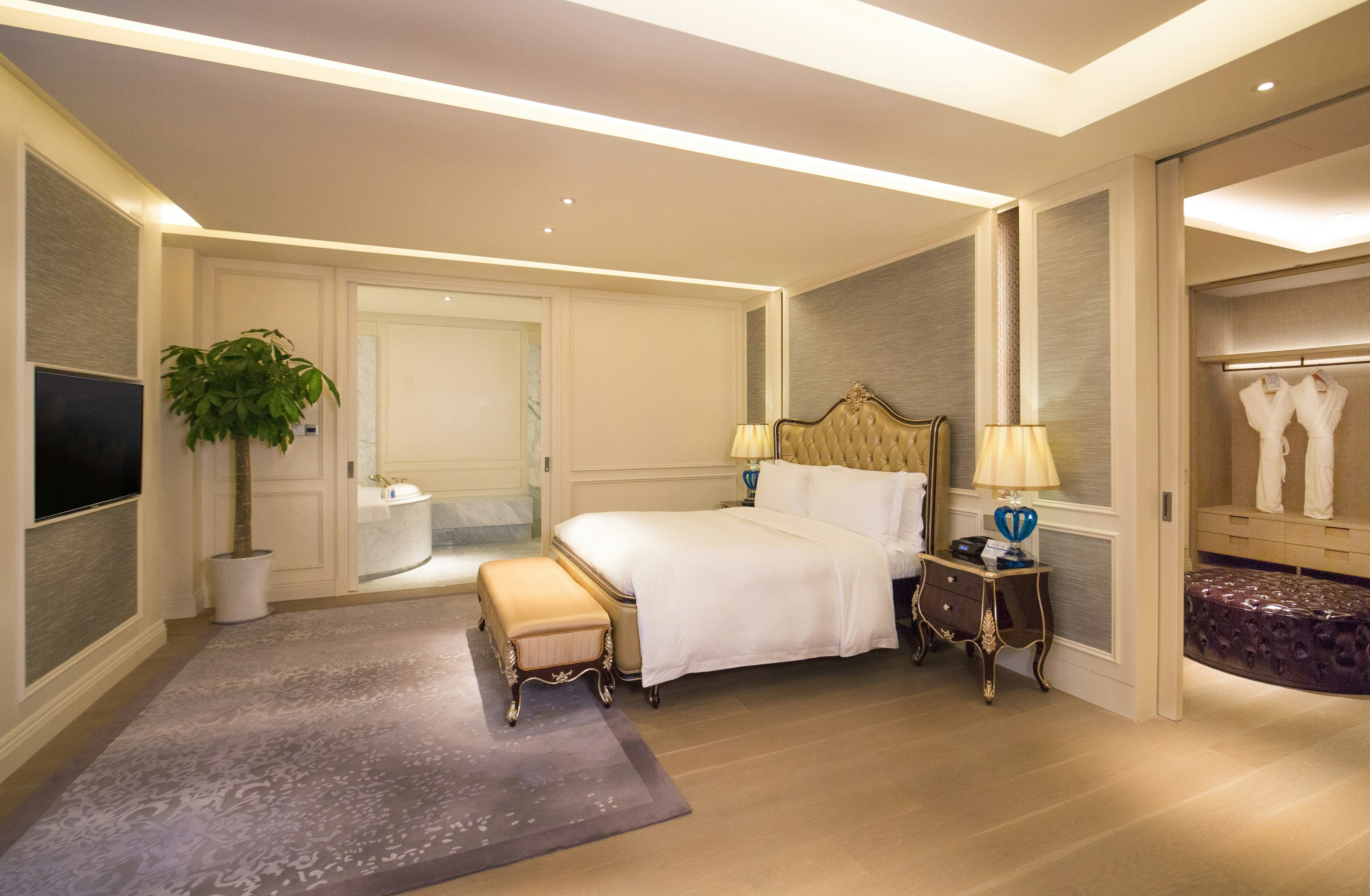 جناح رئاسي بسرير كينج بغرفة نوم واحدة، Hilton Dalian Golden Pebble Beach Resort 4/4