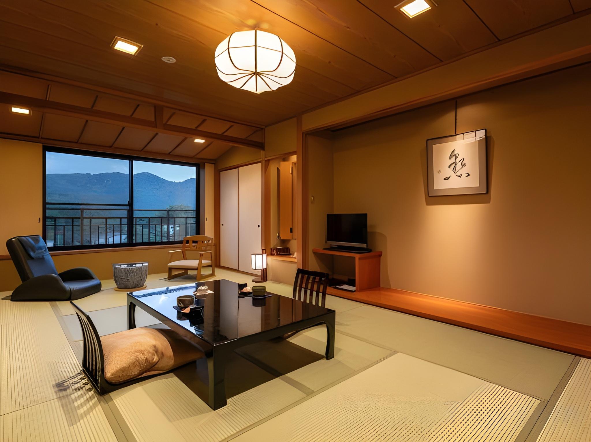 Japanese, 2 Queen Beds, Mountain View