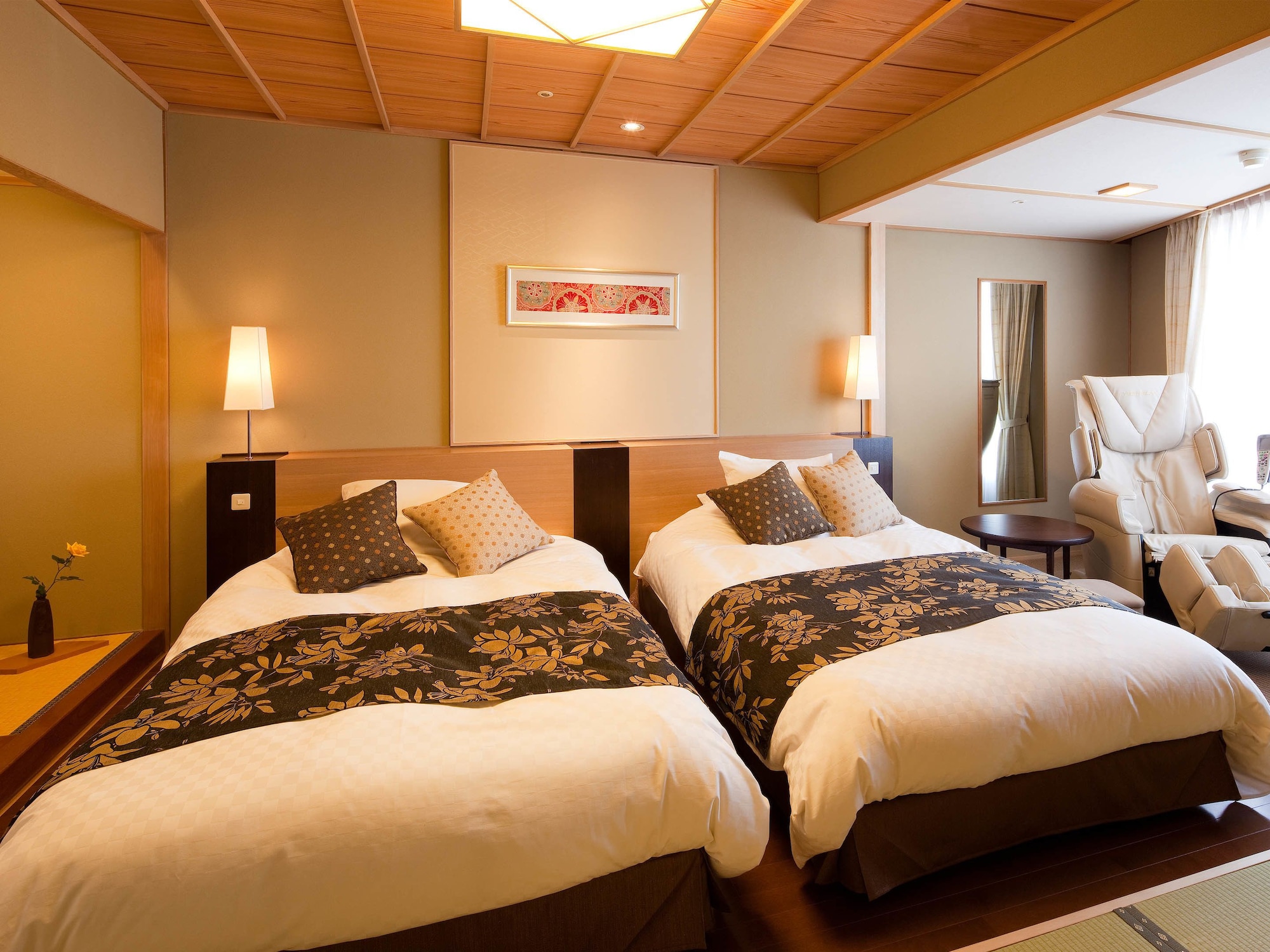 Hanakurabu, Twin Beds, Outdoor Bath