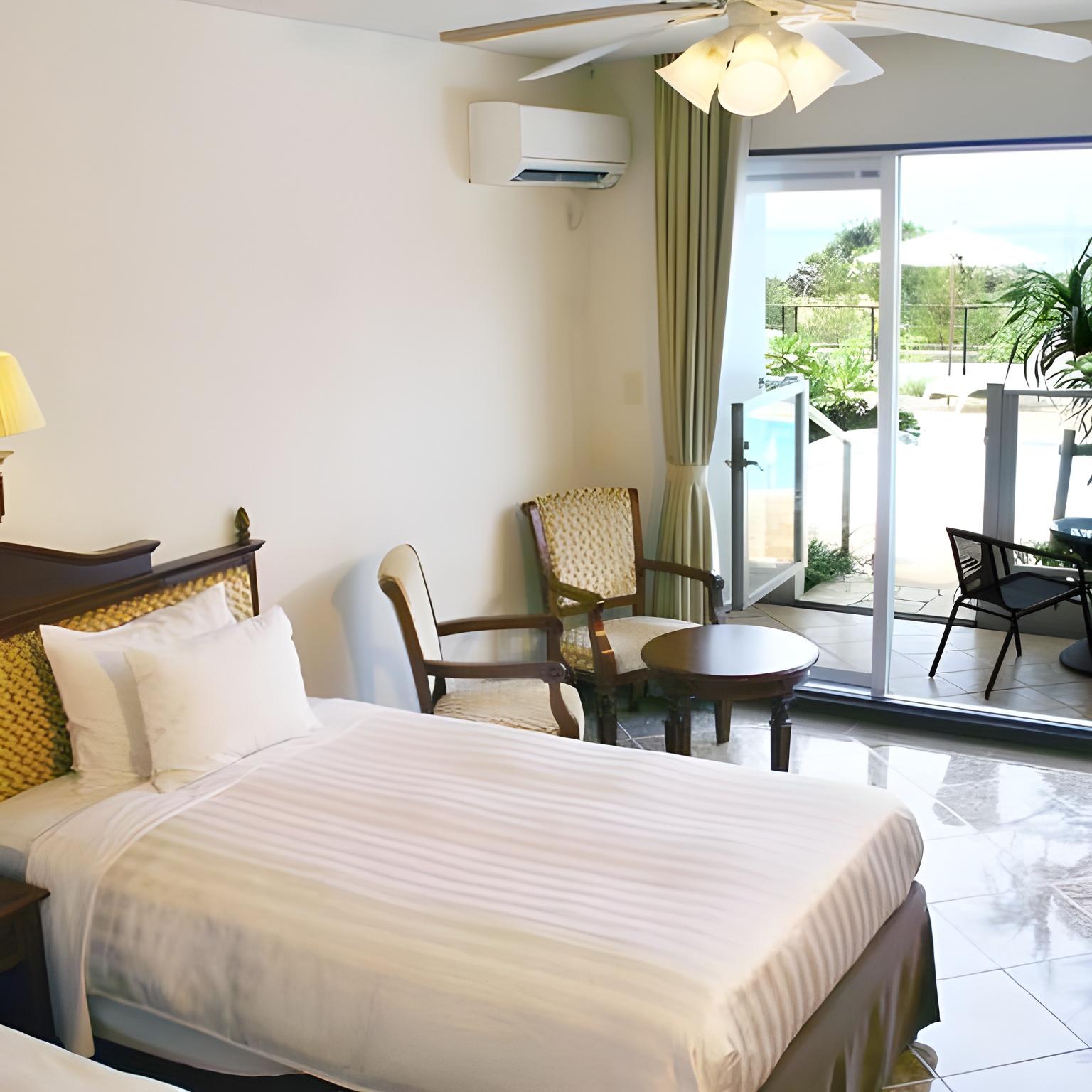 Room, Twin Beds, Pool Side