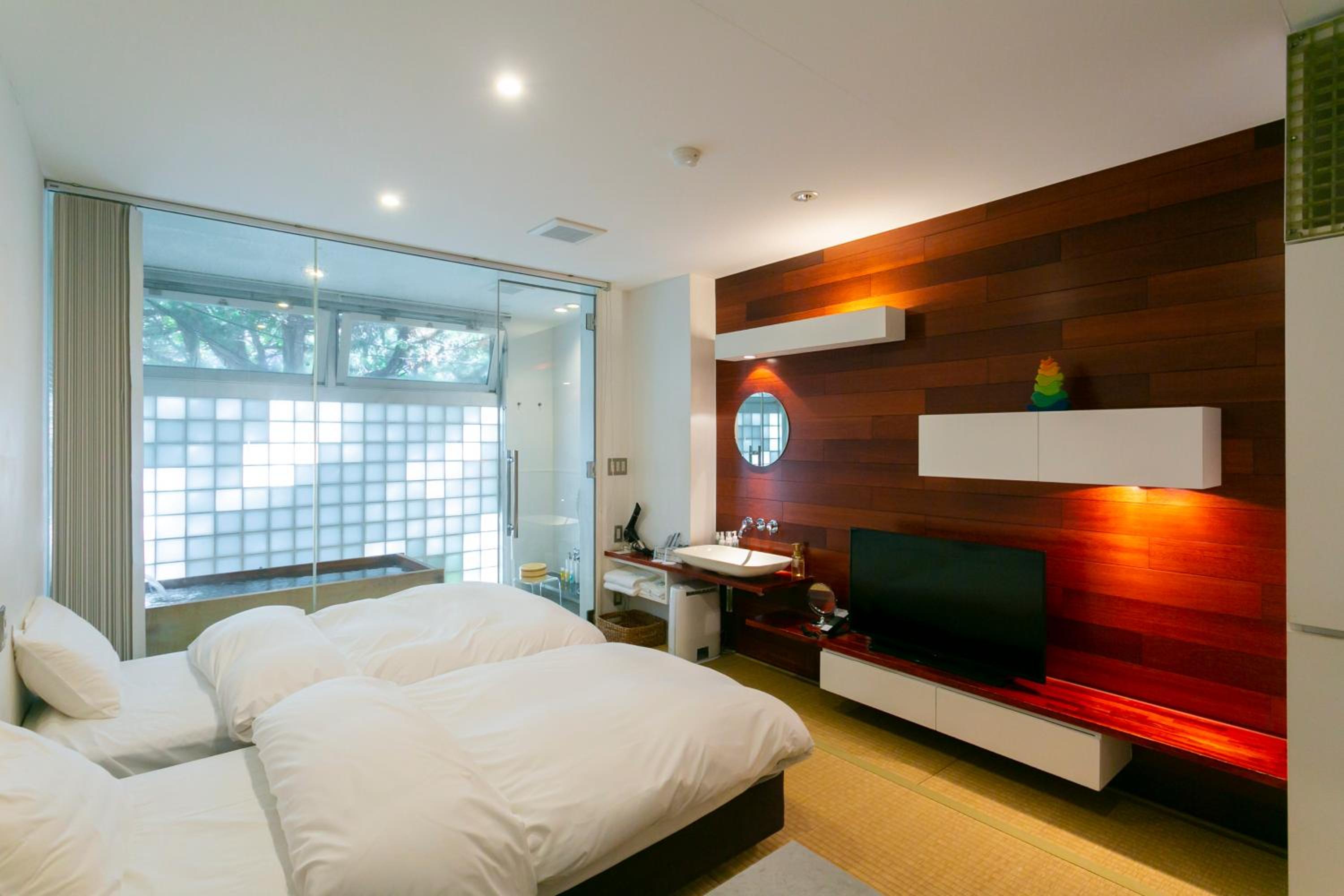 Japanese Western, Standard, Twin Beds, Private Hot Spring Bath