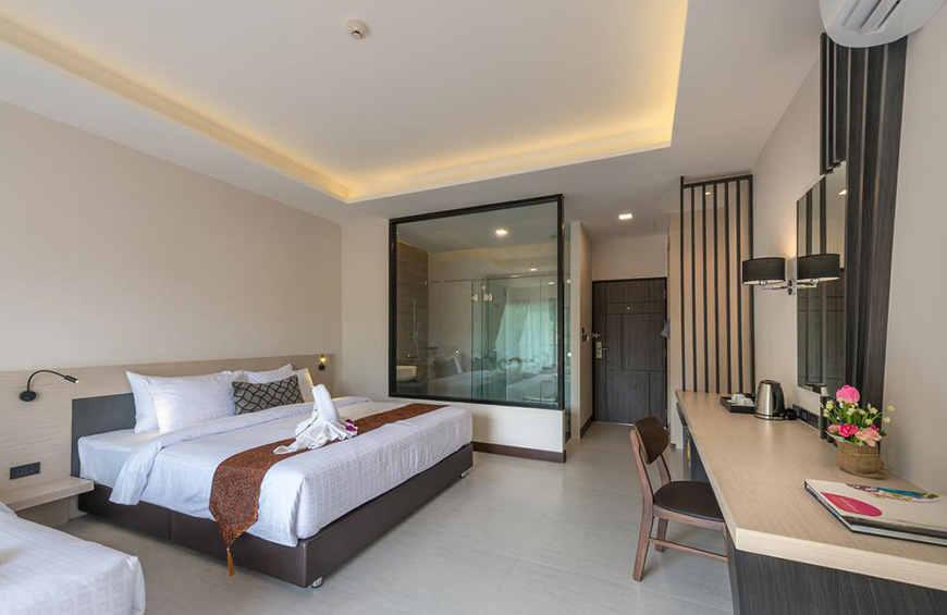 غرفة ديلوكس بسرير مزدوج، Cher Mantra Aonang Resort And Pool Suite 3/4