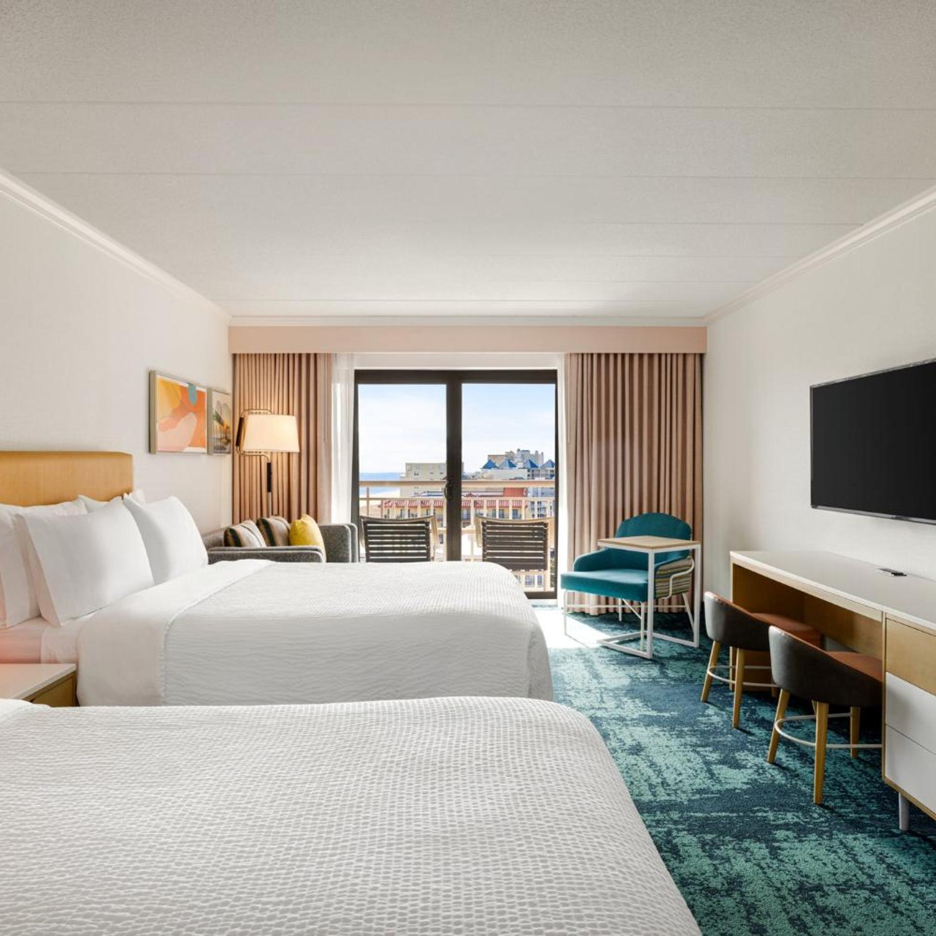 Suite, 2 Queen Beds, Pool and Ocean View