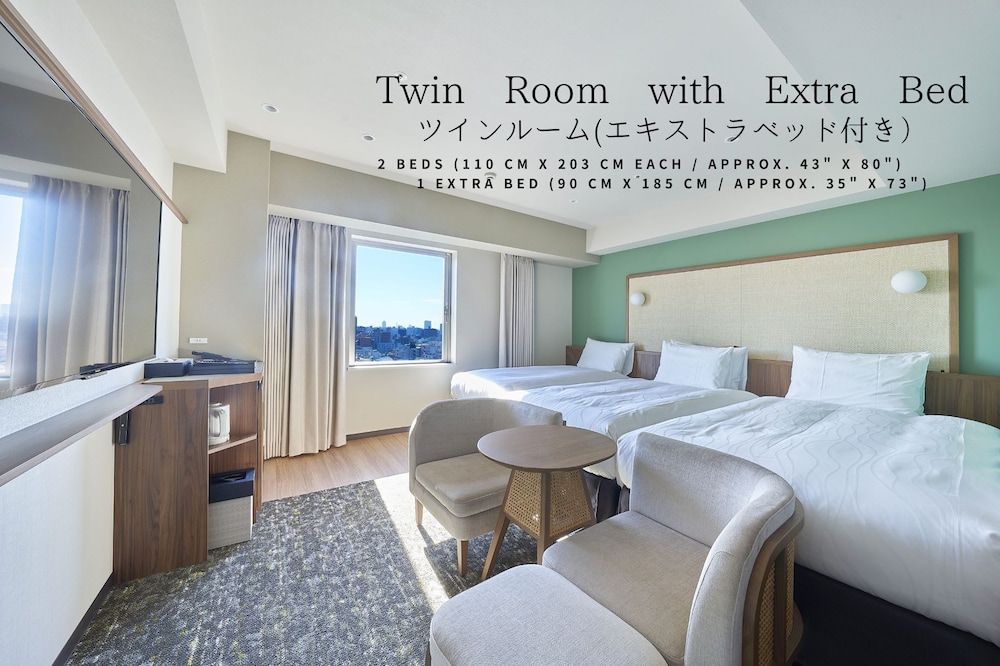 غرفة بسريرين منفصلين مع سرير إضافي للمدخنين، Keisei Richmond Hotel Tokyo Kinshicho 4/10