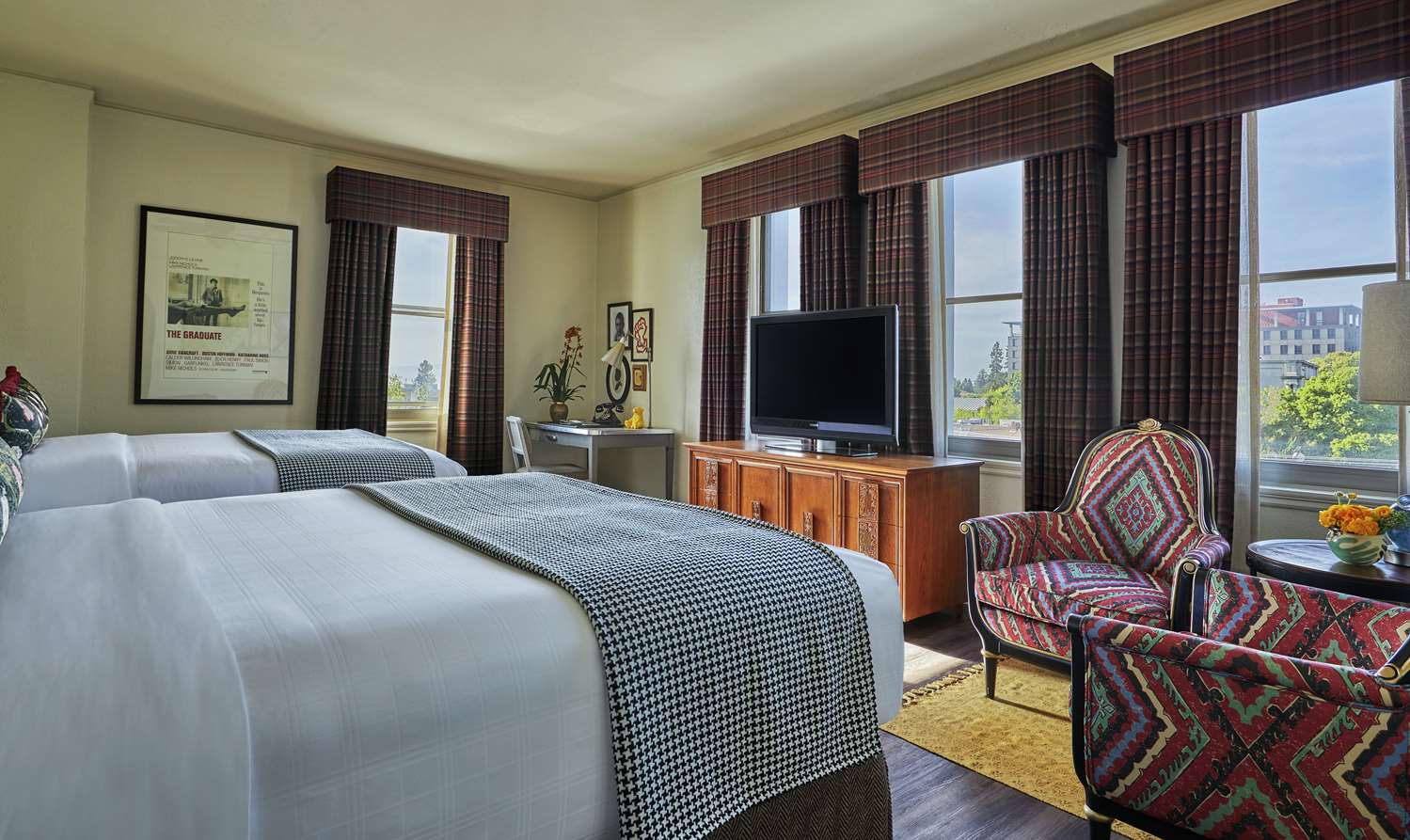Graduate, 2 Double Beds, Tower View