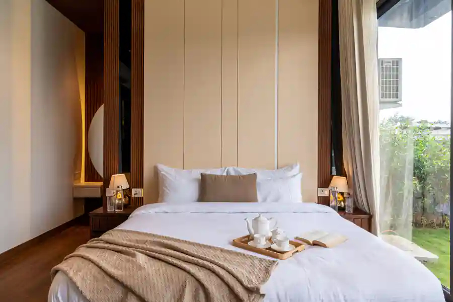 Room at ELIVAAS Gardenia 4 BHK Farmhouse with Private Pool, GURGAON