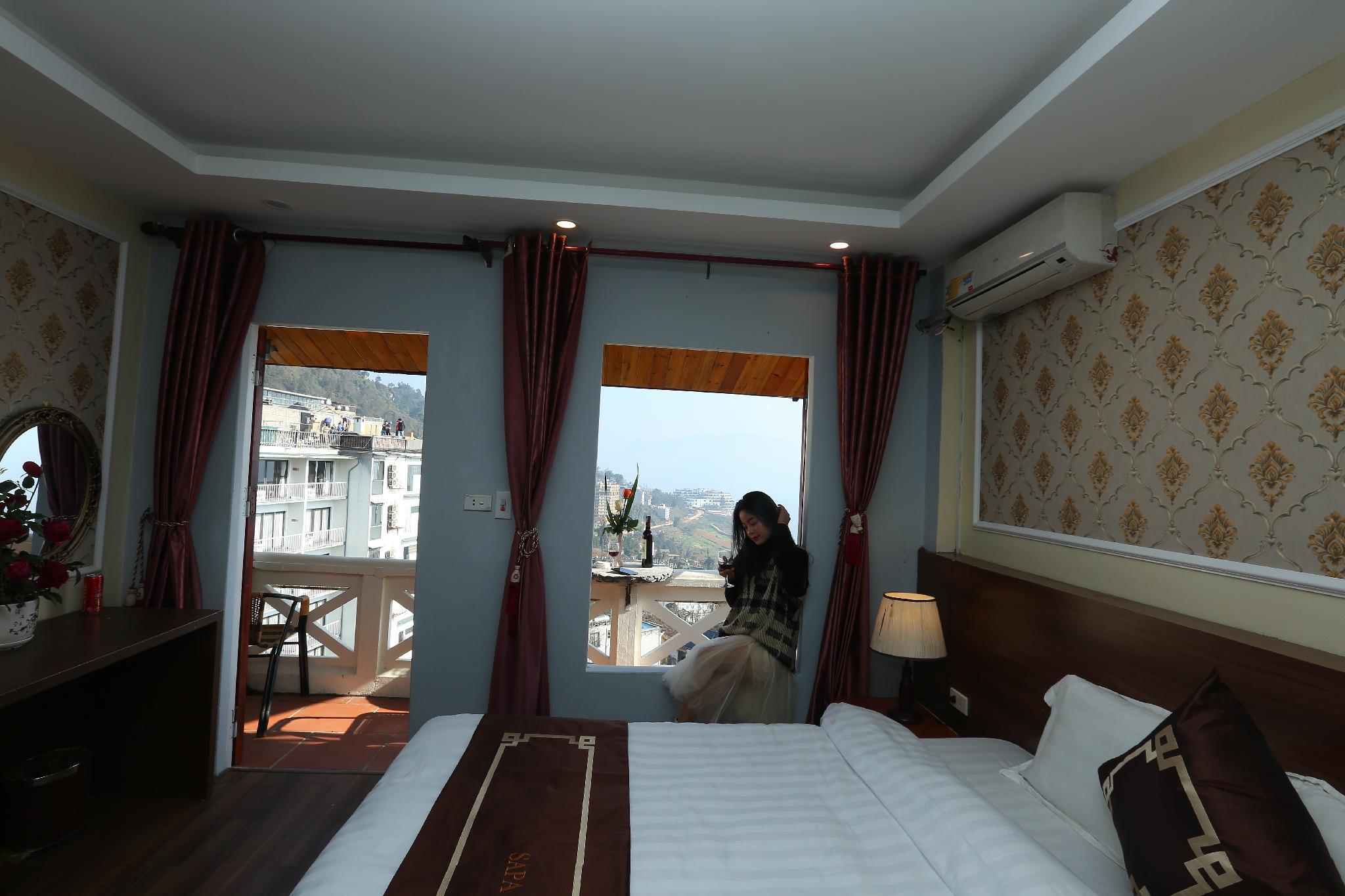 غرفة متصلة ديلوكس عائلية بشرفة، Sapa Unique Hotel 2/2