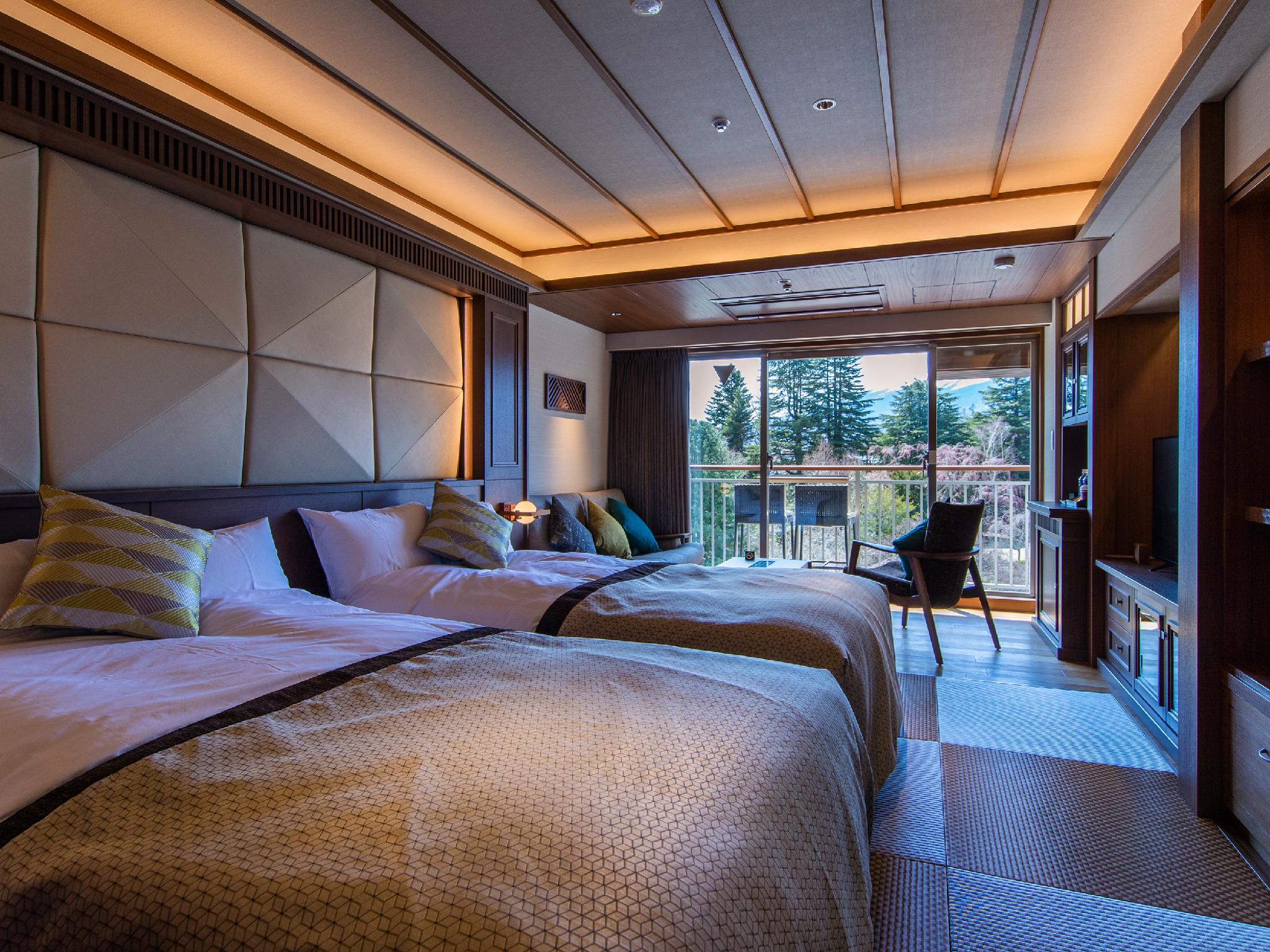 Semi Room, Japanese, 2 Semi Double Beds, Mountain View