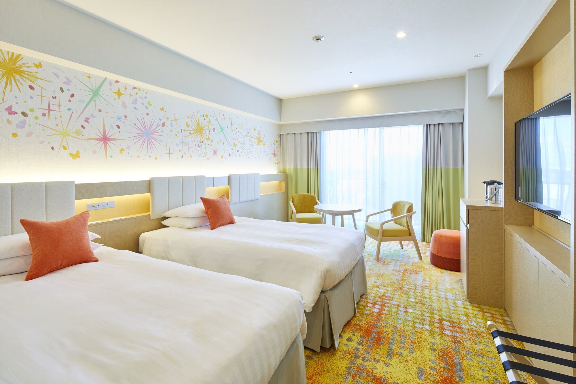 Rainbow, Standard, Twin Beds