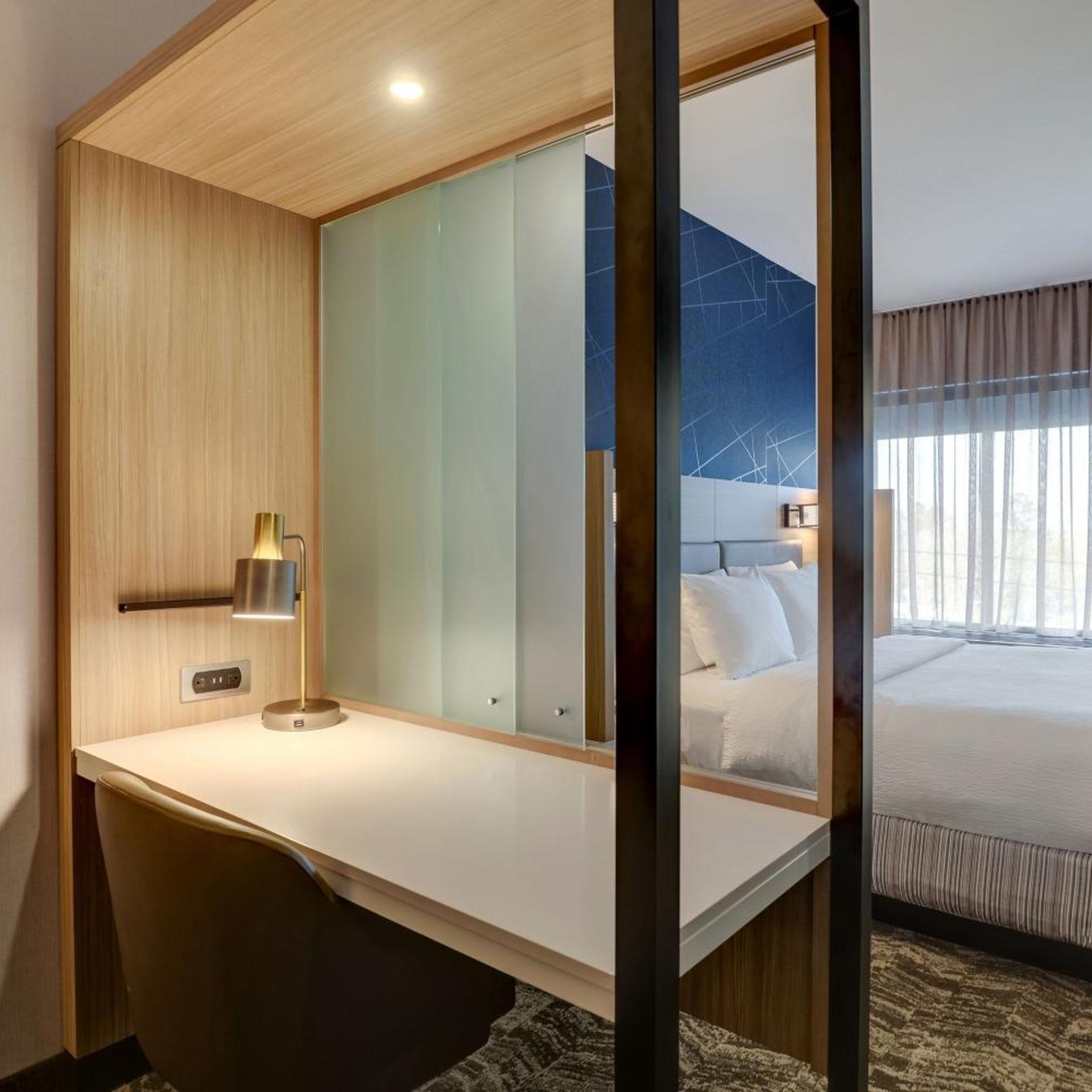 غرفة بسرير كينج مع سرير سحّاب إضافي مع أريكة بحوض استحمام لذوي الإعاقة، SpringHill Suites by Marriott Cheraw 7/7