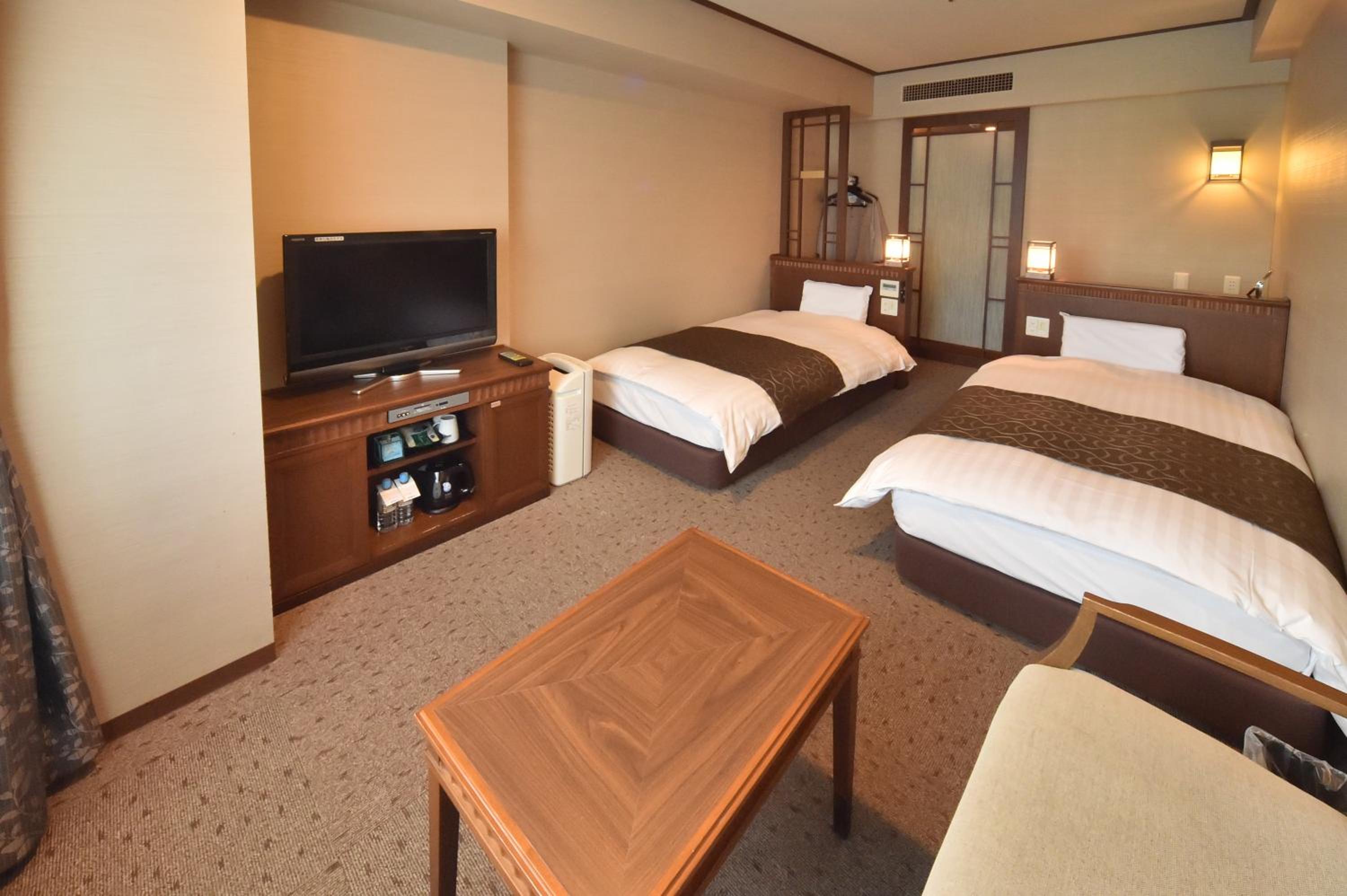 غرفة بسريرين منفصلين، Dormy Inn Premium Otaru 6/9
