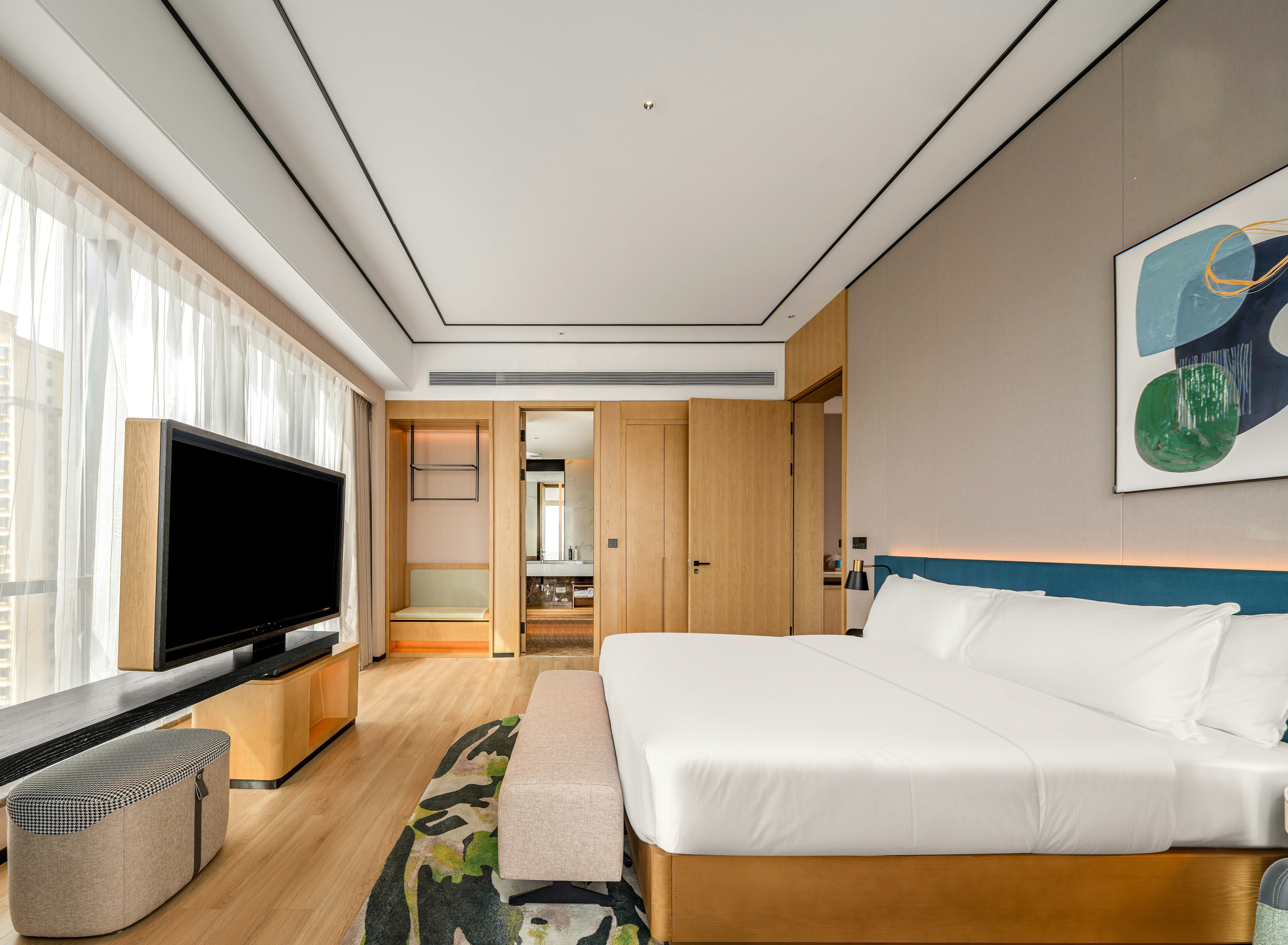 جناح ديلوكس بسرير كينج، Hilton Garden Inn Fenyang Yulongwan 4/5