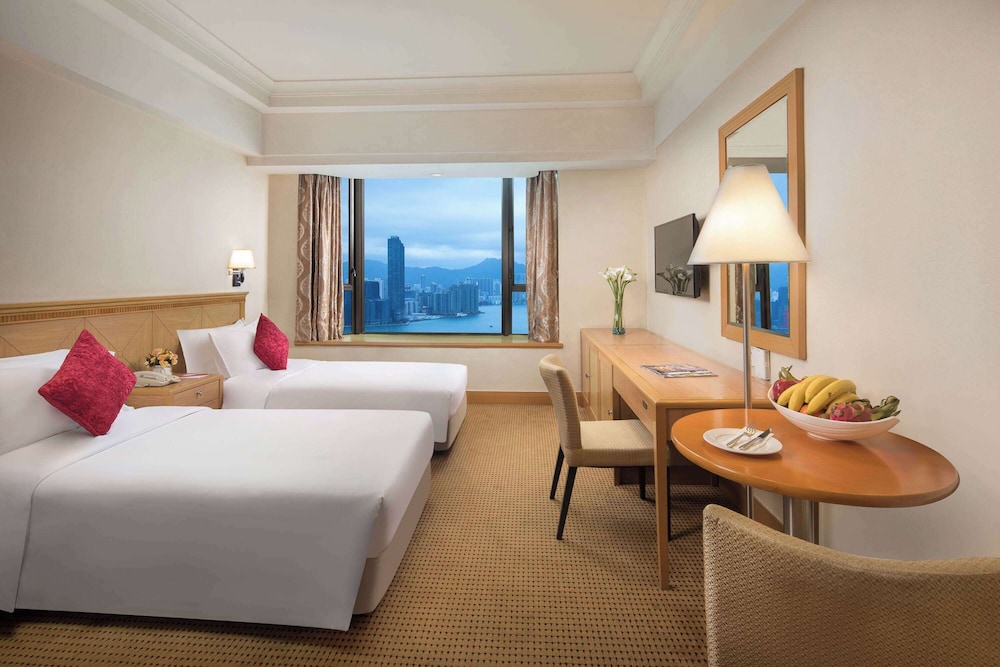 غرفة غراند بسريرين منفصلين بإطلالة على المرفأ، Ramada by Wyndham Hong Kong Grand View 2/8