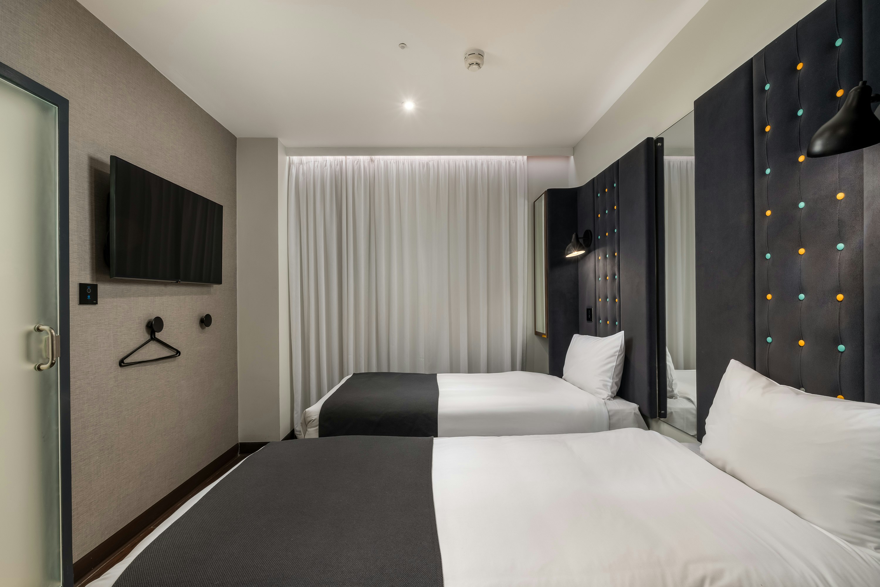 Cozy, Twin Beds, No Window