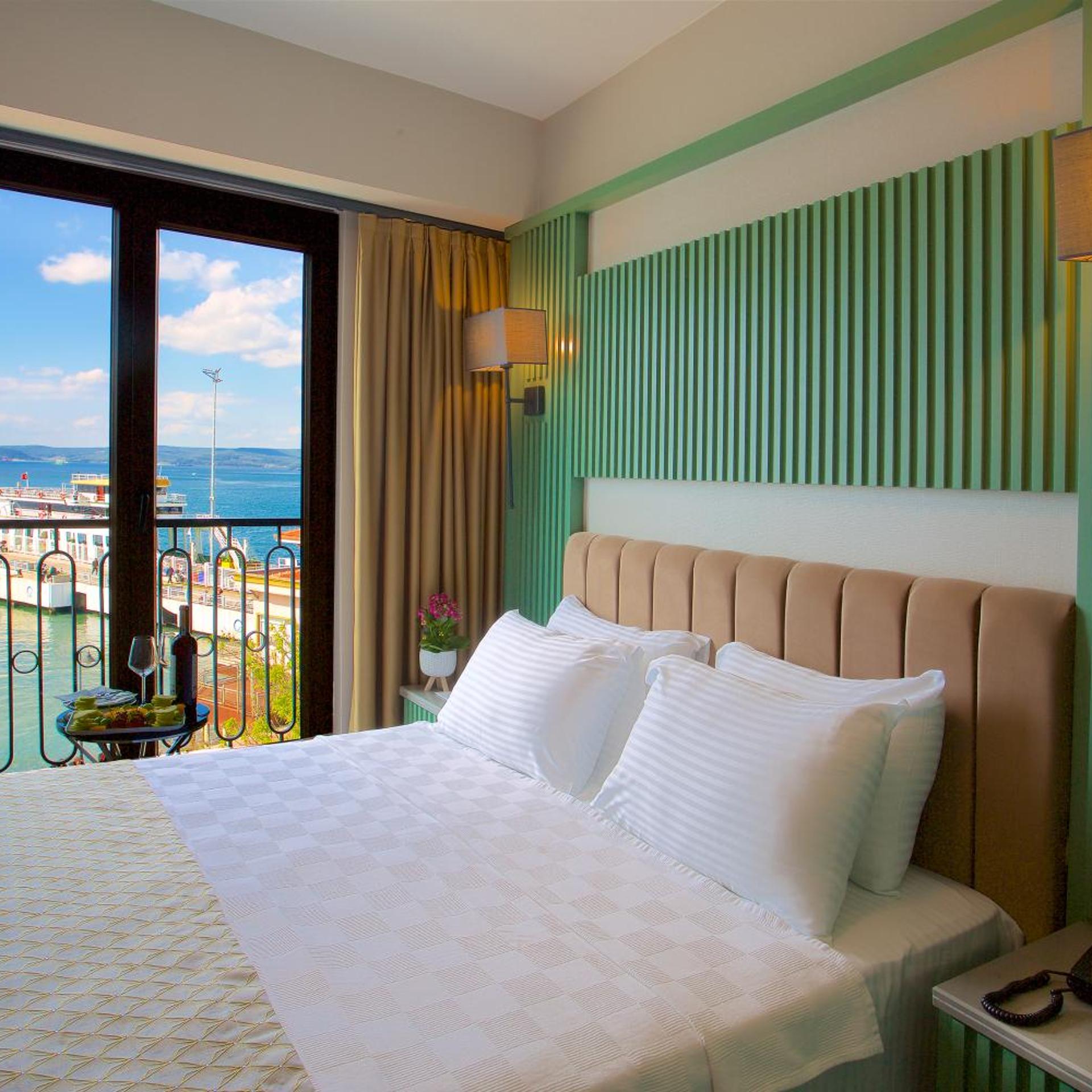 غرفة بسرير مزدوج بإطلالة على البحر، Aspen Hotel Canakkale 2/4