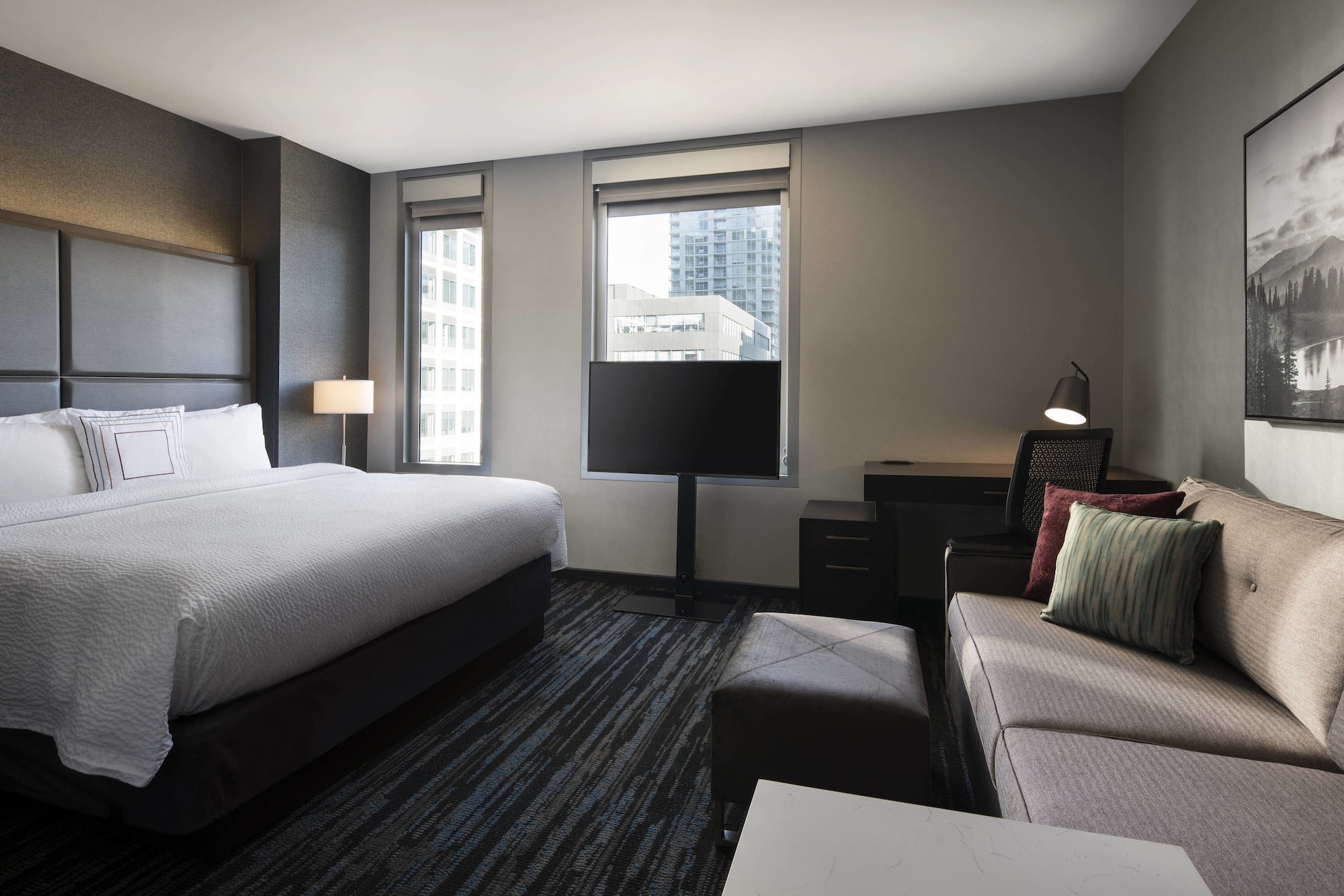 جناح استوديو بسرير كينج بإطلالة على المدينة، RESIDENCE INN SEATTLE DOWNTOWN/CONVENTION CENTER 3/8