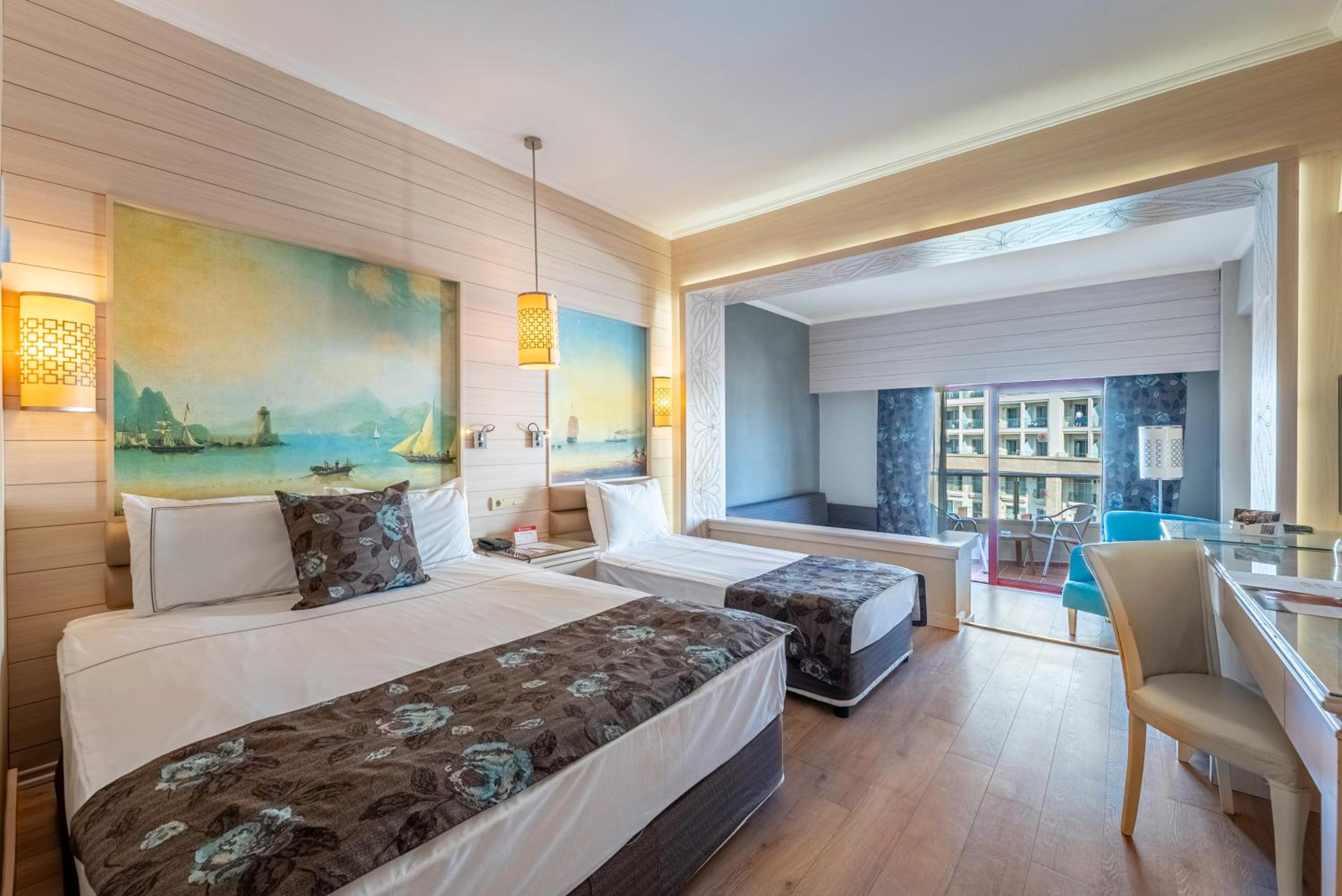 Standard, 1 Double and 1 Single Bed, Land View