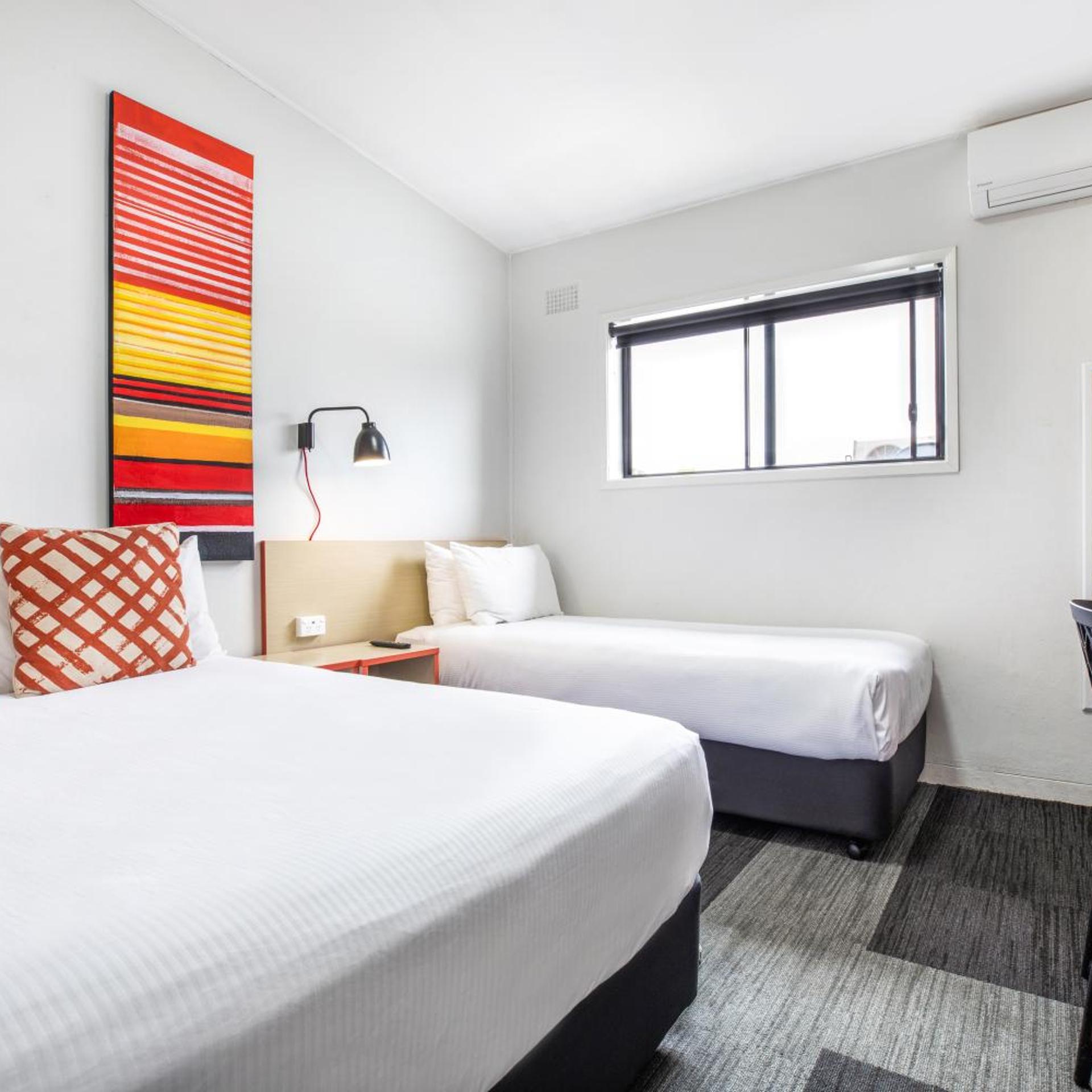 Compact, Triple, Shared Bathroom